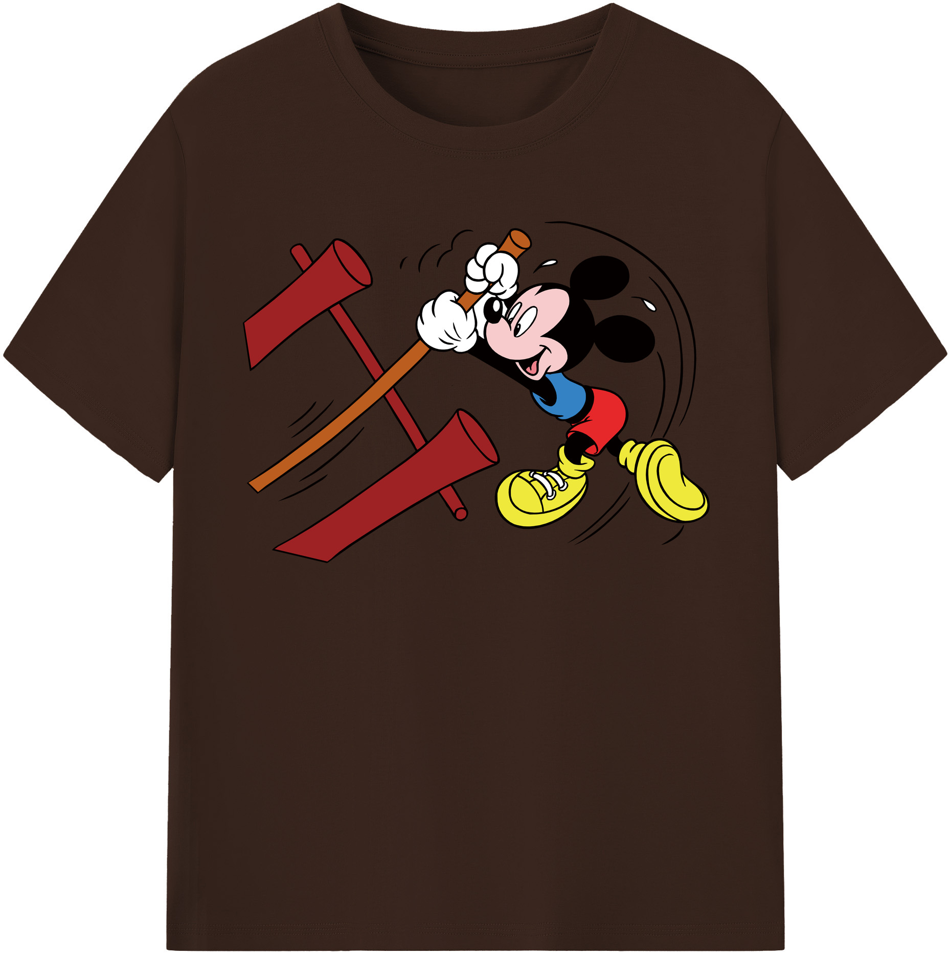 （画像用） ミッキーマウス Mickey Mouse 綿100％半袖Tシャツ（フロントプリント）