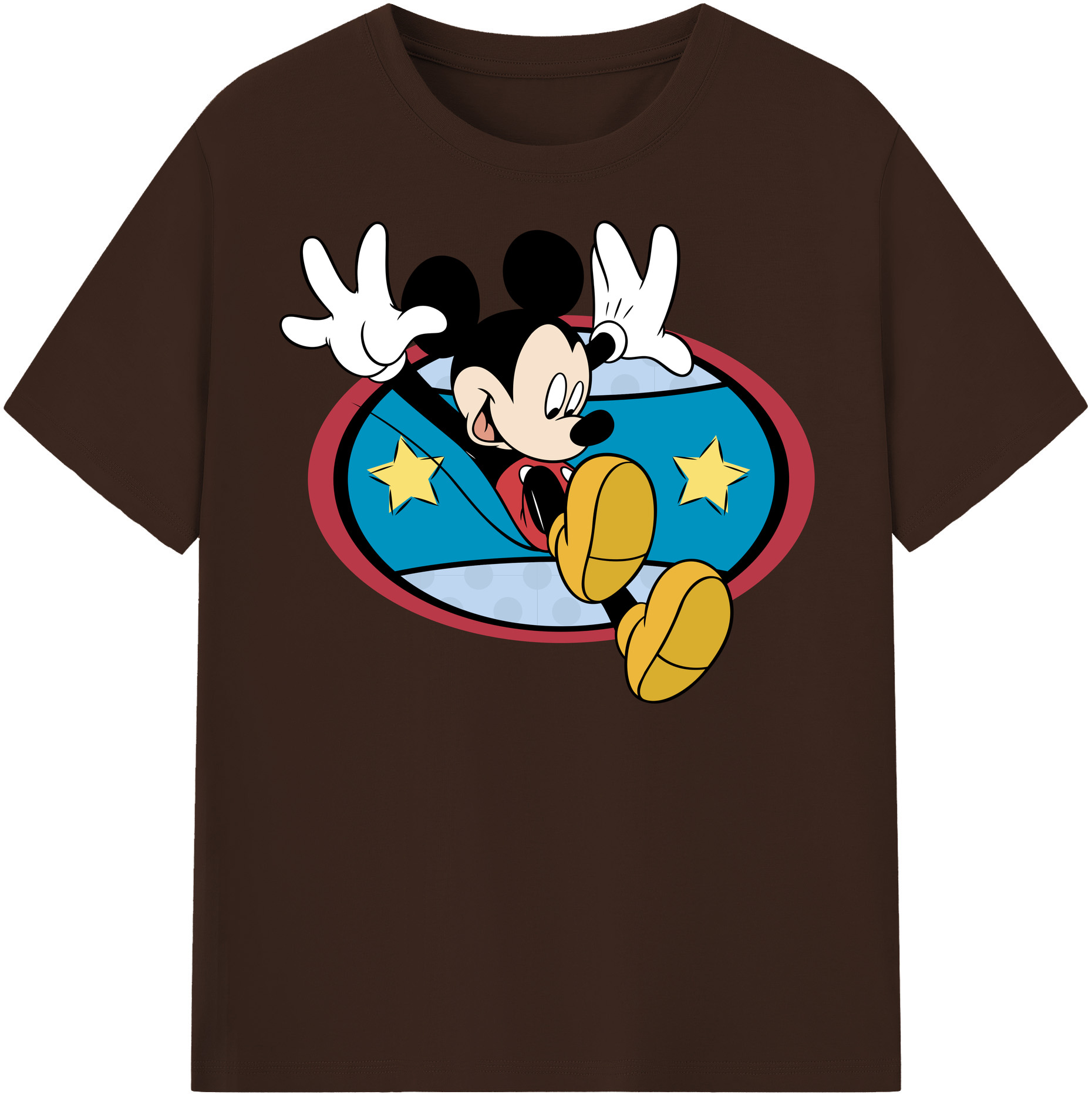 （画像用） ミッキーマウス Mickey Mouse 綿100％半袖Tシャツ（フロントプリント）