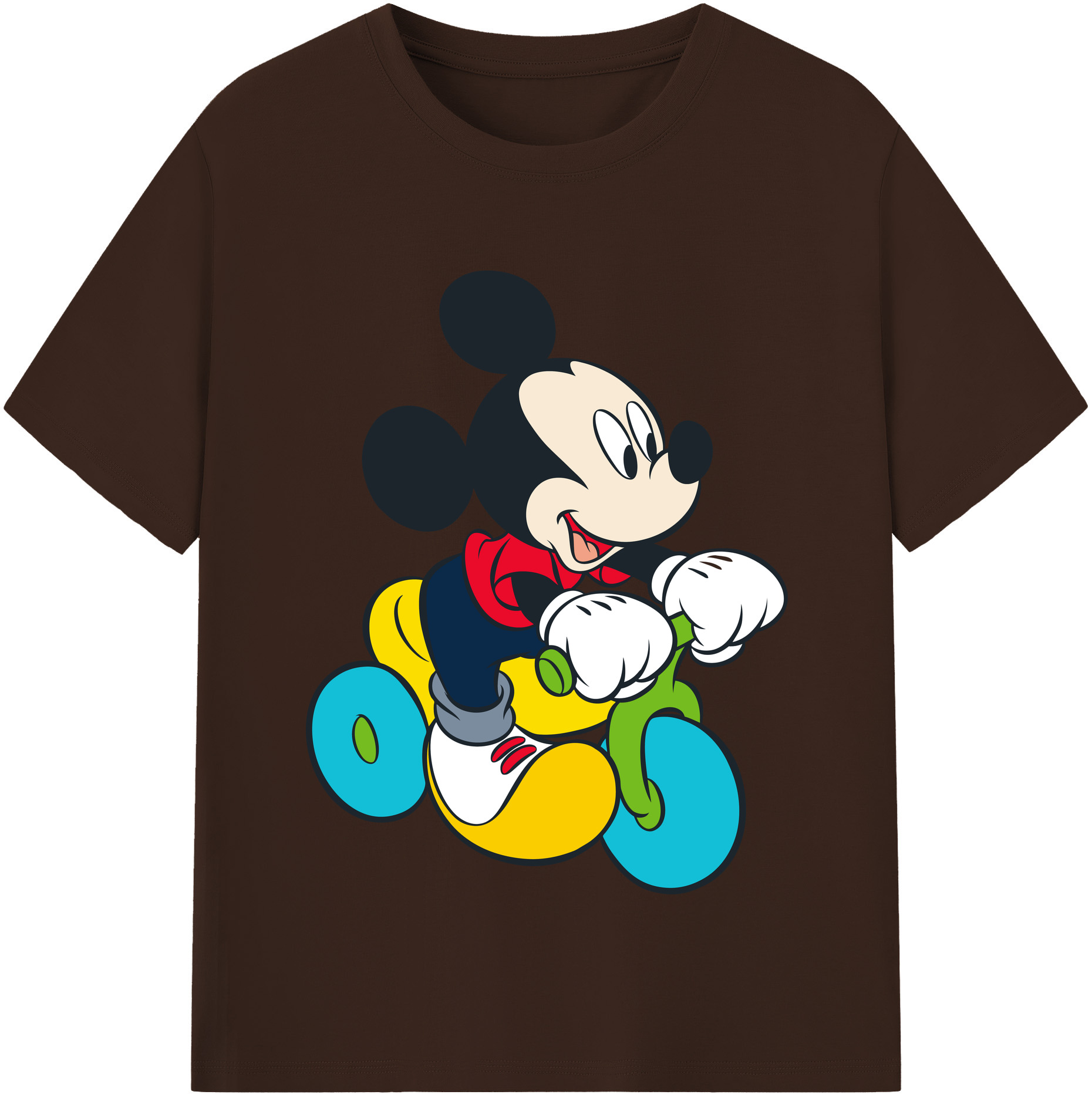 （画像用） ミッキーマウス Mickey Mouse 綿100％半袖Tシャツ（フロントプリント）