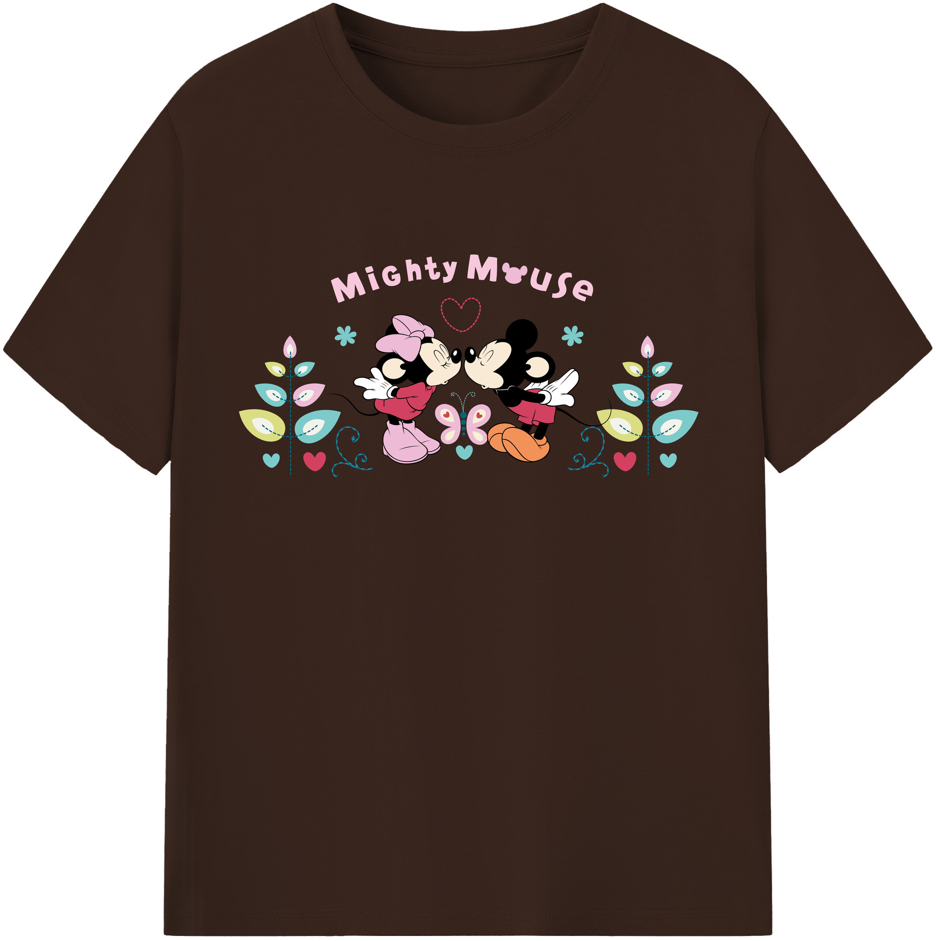 （画像用） ミッキーマウス Mickey Mouse 綿100％半袖Tシャツ（フロントプリント）