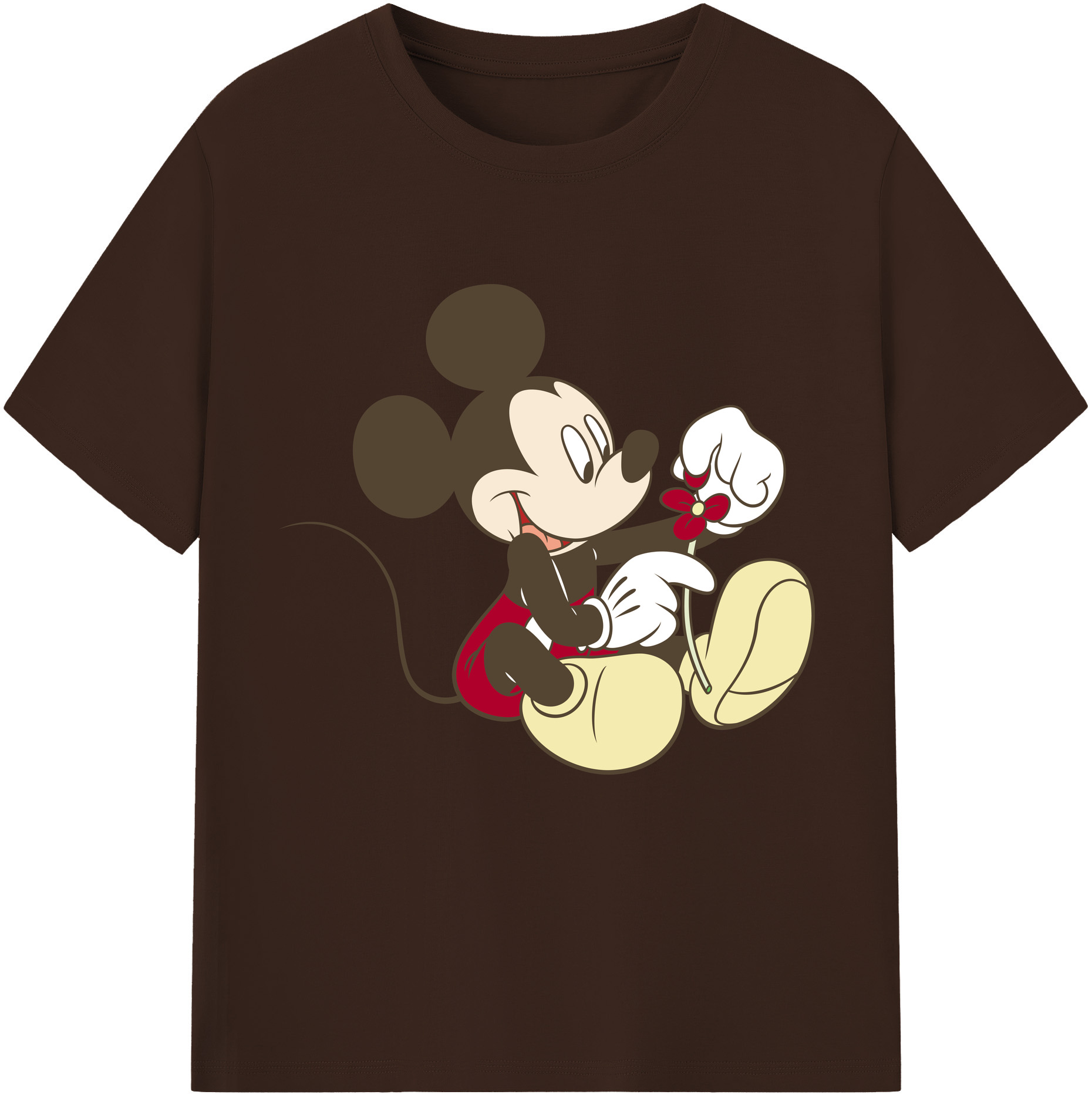（画像用） ミッキーマウス Mickey Mouse 綿100％半袖Tシャツ（フロントプリント）