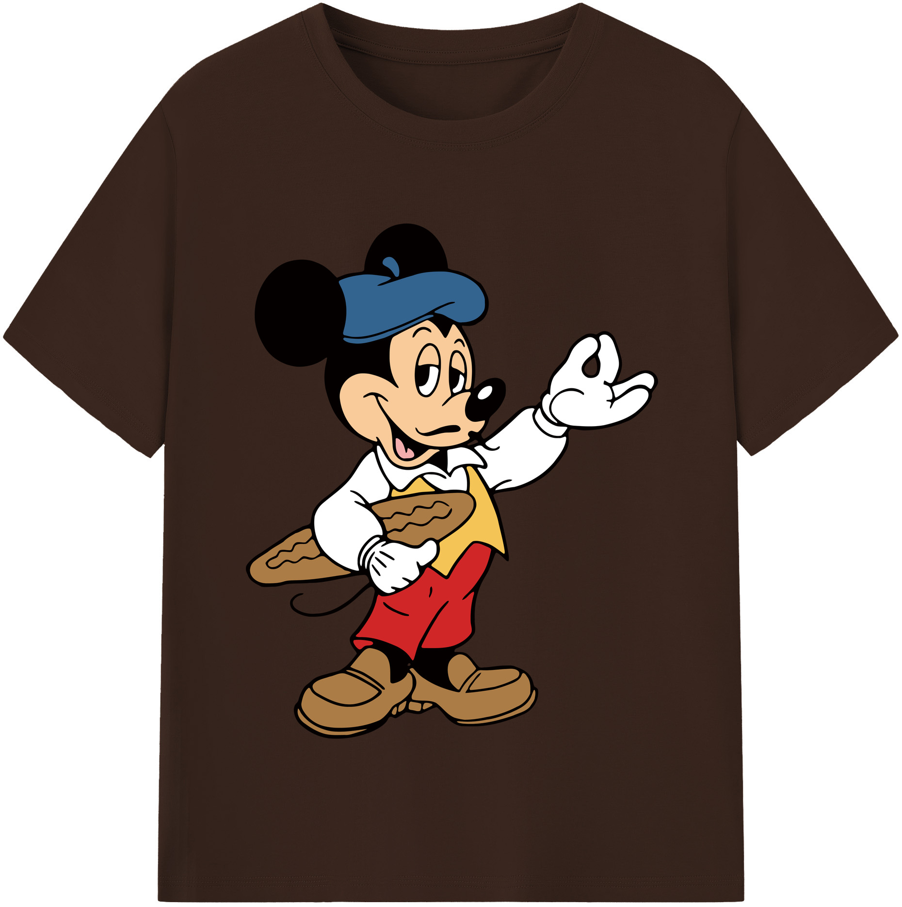 （画像用） ミッキーマウス Mickey Mouse 綿100％半袖Tシャツ（フロントプリント）