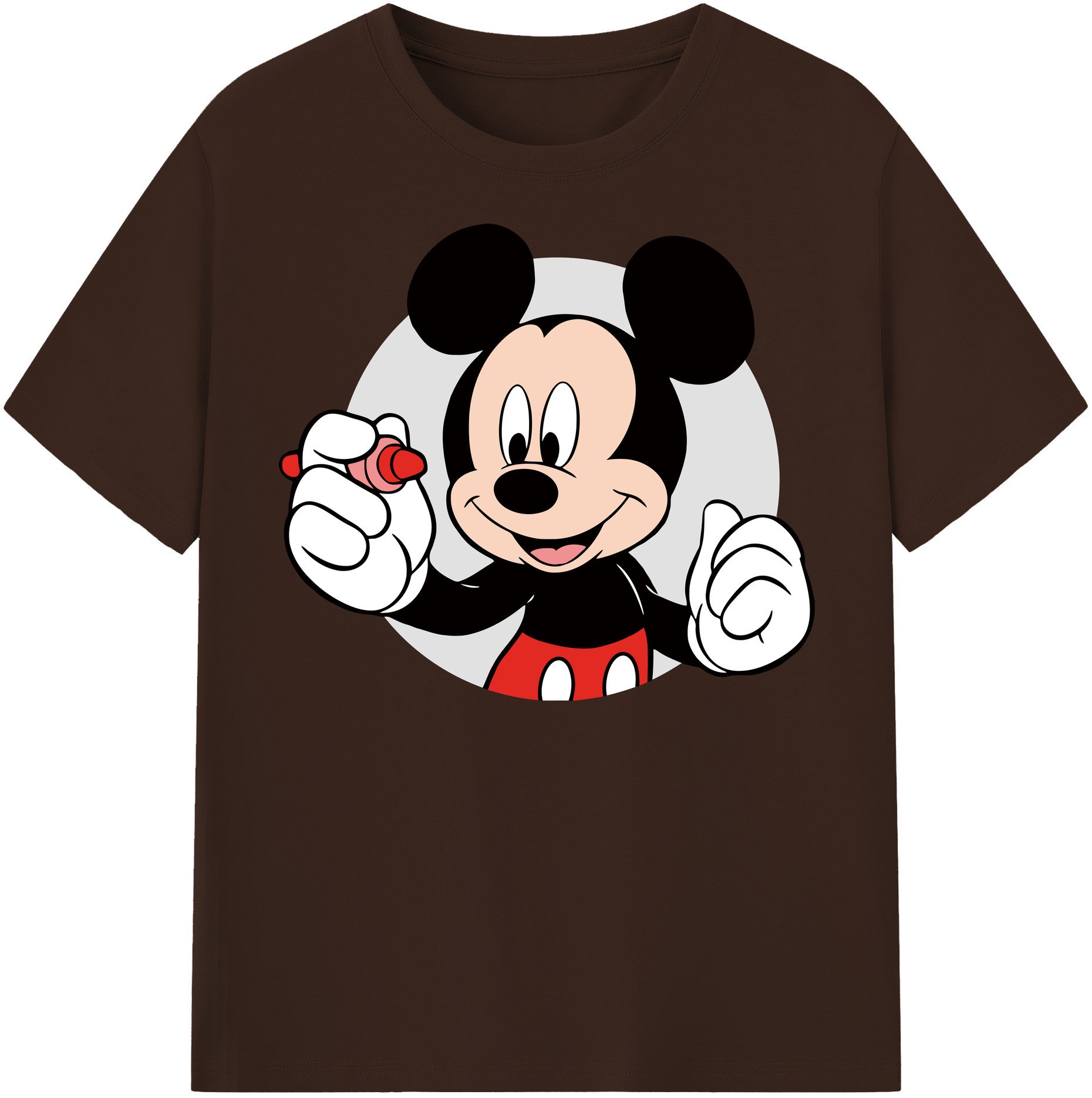（画像用） ミッキーマウス Mickey Mouse 綿100％半袖Tシャツ（フロントプリント）