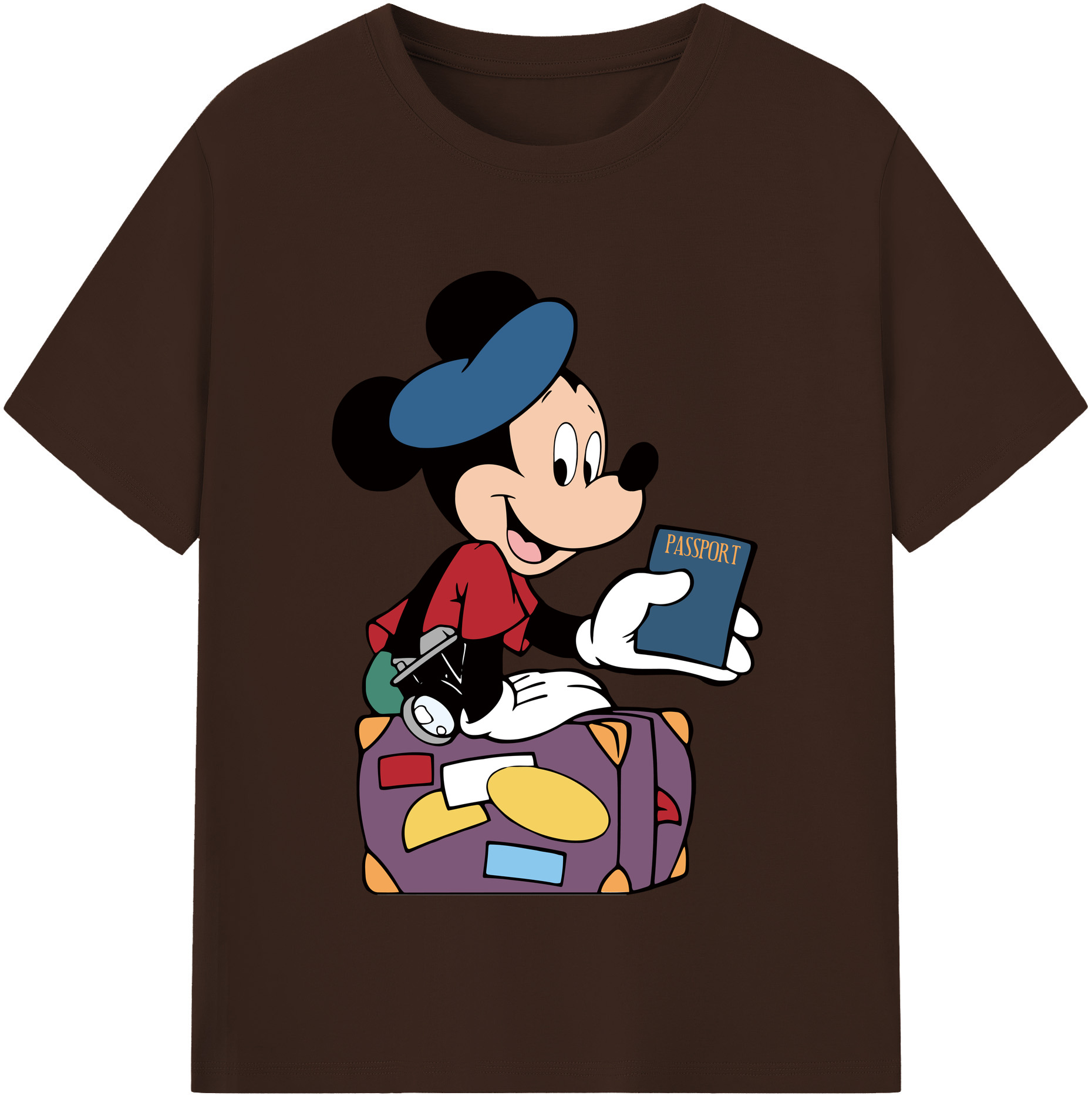 （画像用） ミッキーマウス Mickey Mouse 綿100％半袖Tシャツ（フロントプリント）