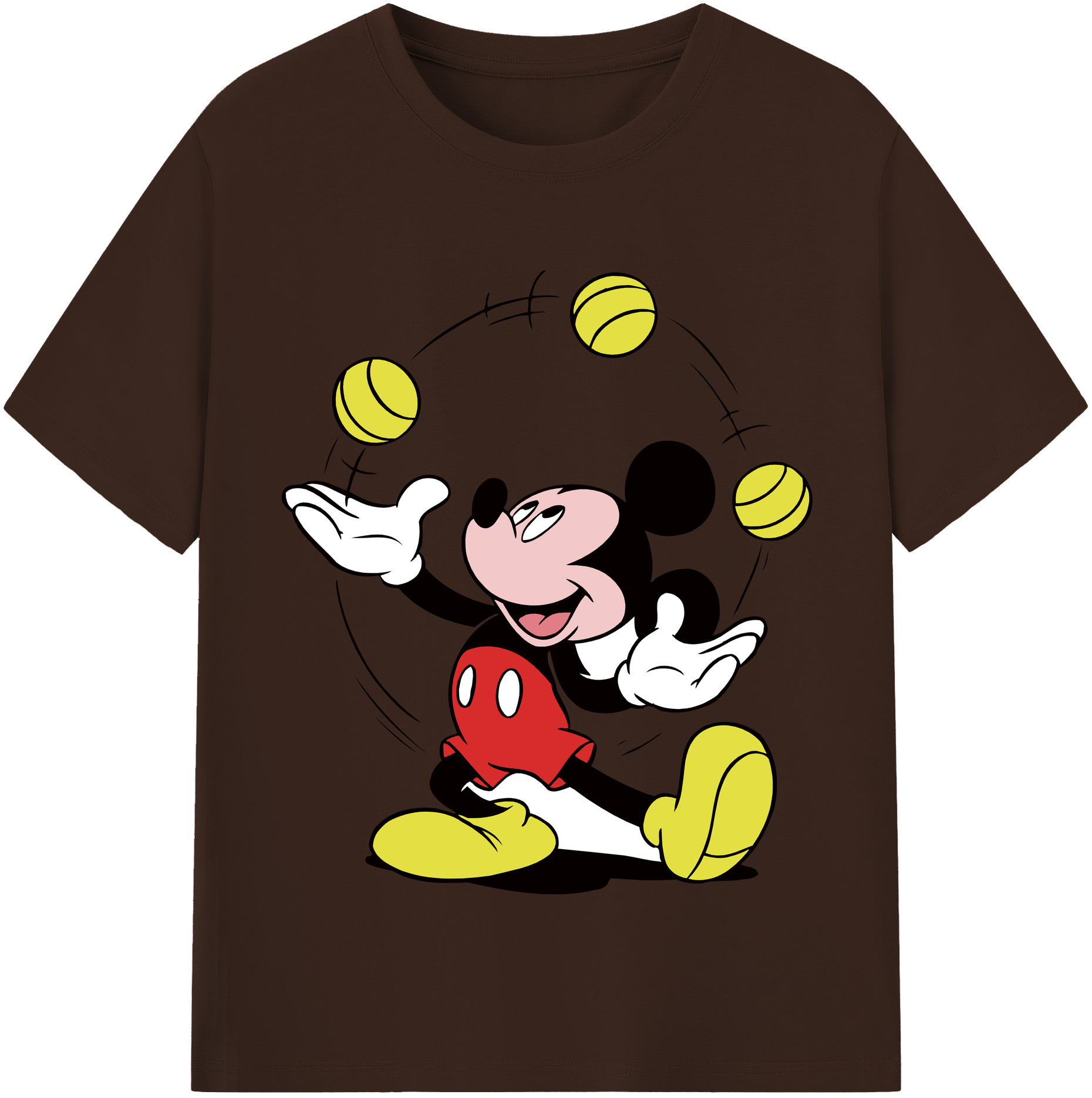 （画像用） ミッキーマウス Mickey Mouse 綿100％半袖Tシャツ（フロントプリント）