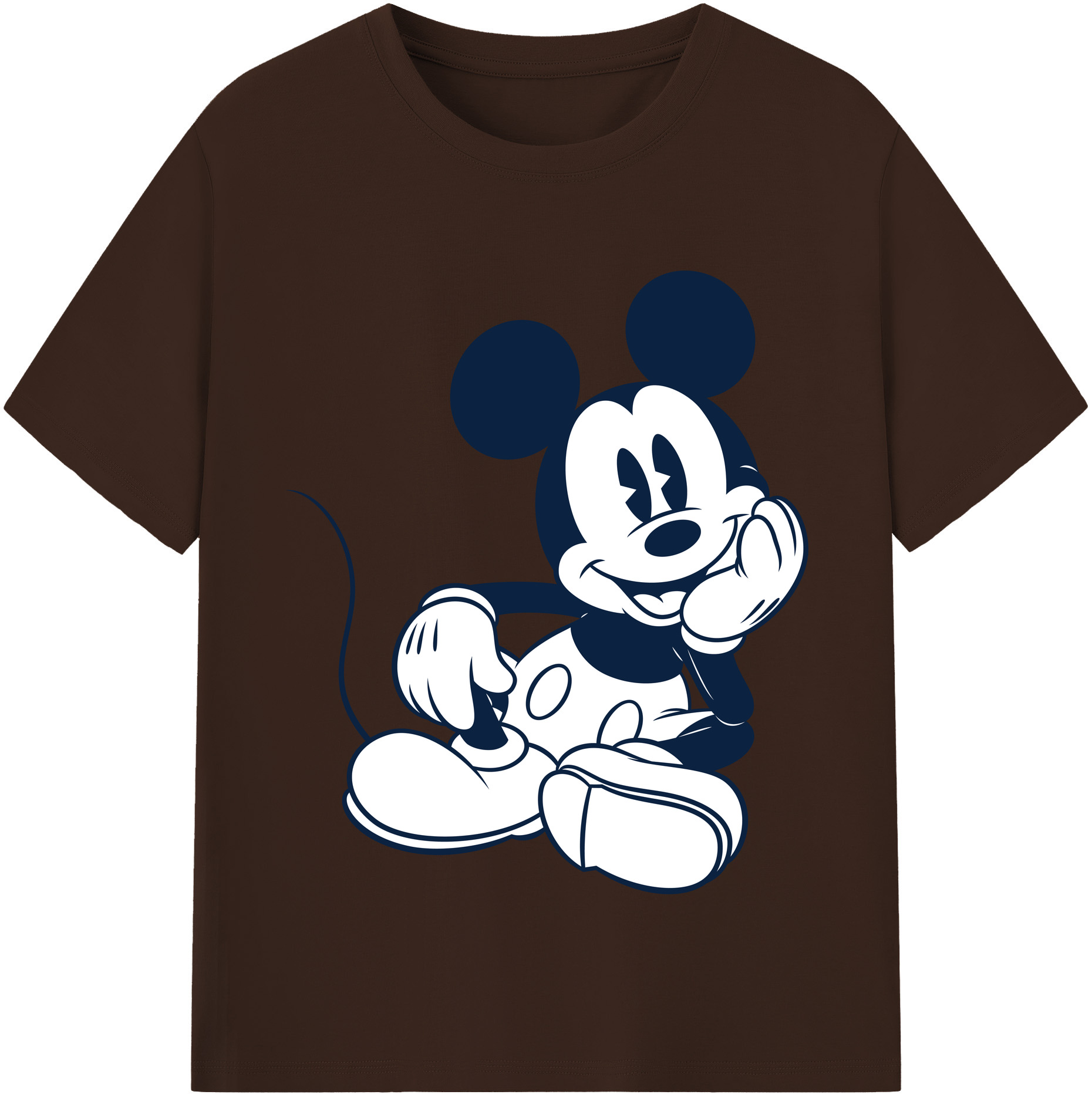 （画像用） ミッキーマウス Mickey Mouse 綿100％半袖Tシャツ（フロントプリント）