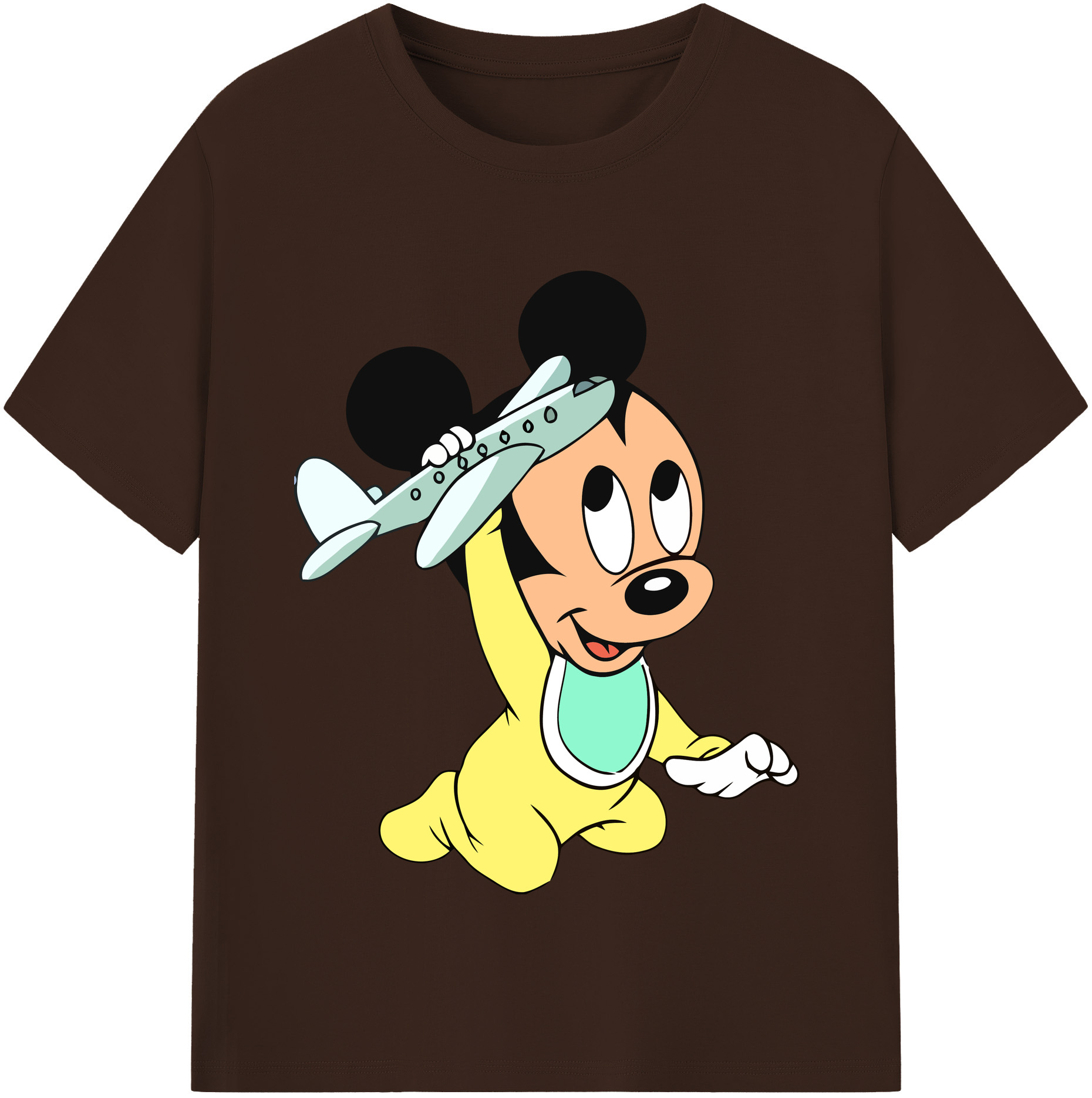 （画像用） ミッキーマウス Mickey Mouse 綿100％半袖Tシャツ（フロントプリント）