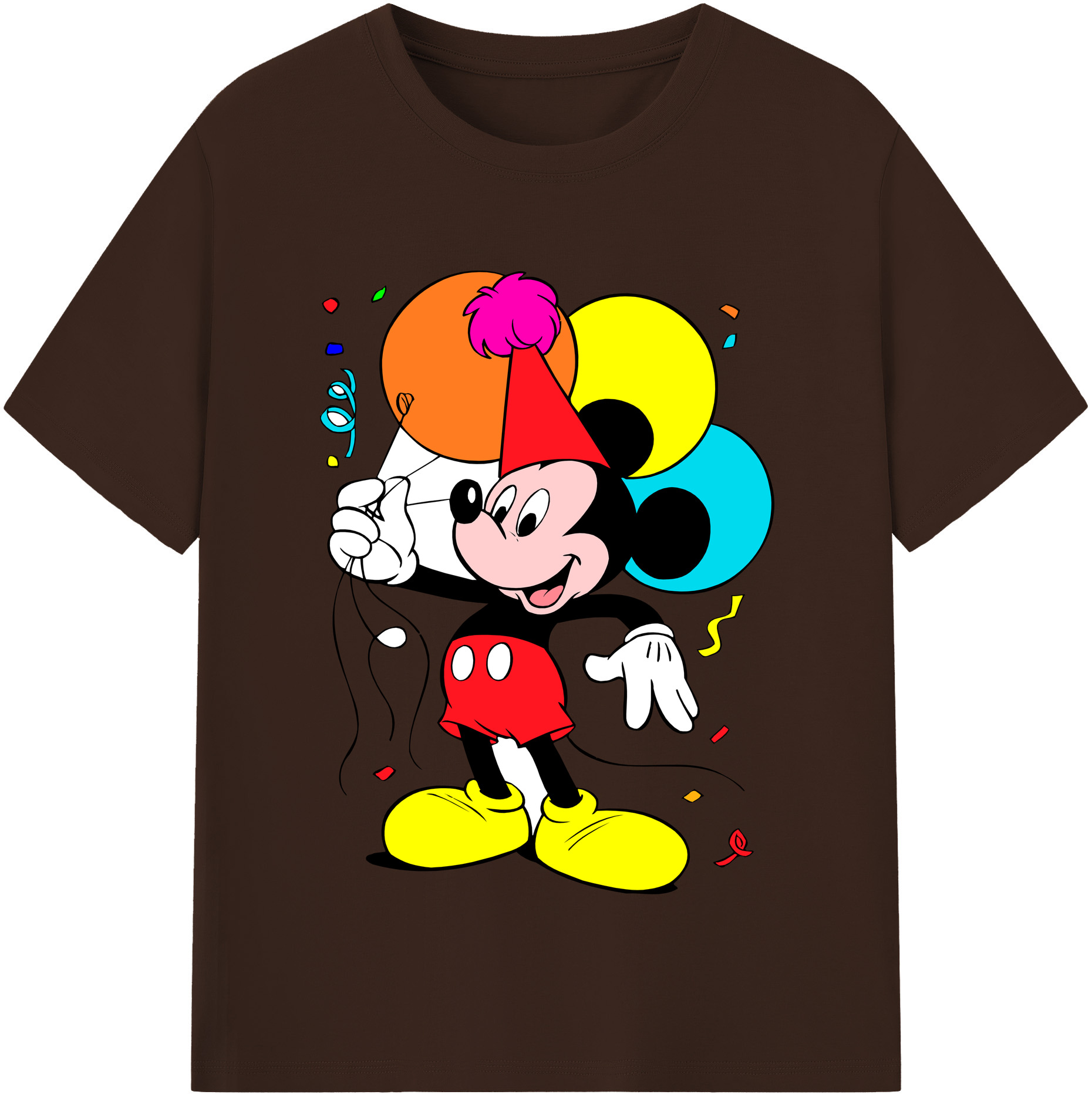（画像用） ミッキーマウス Mickey Mouse 綿100％半袖Tシャツ（フロントプリント）