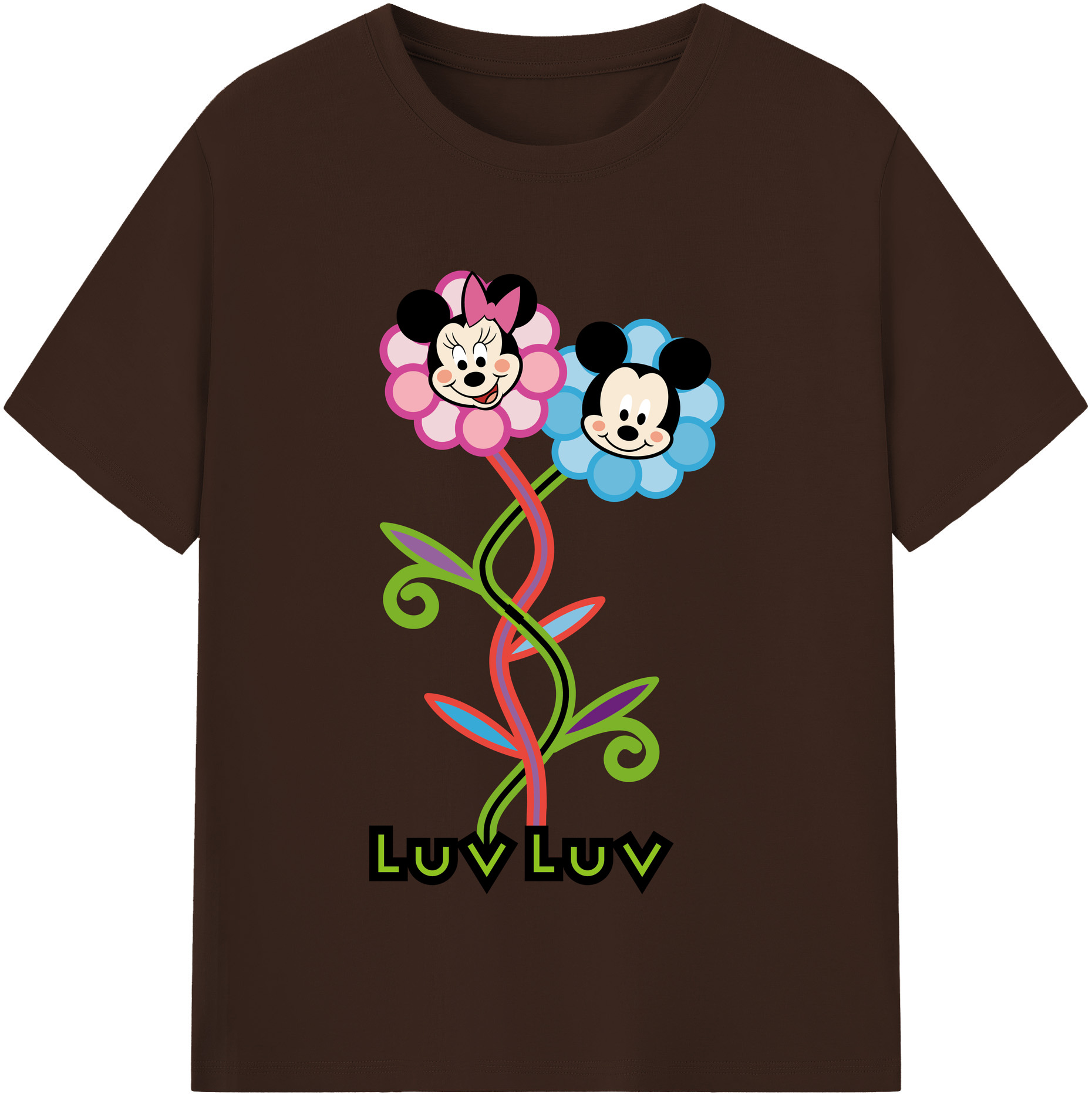 （画像用） ミッキーマウス Mickey Mouse 綿100％半袖Tシャツ（フロントプリント）