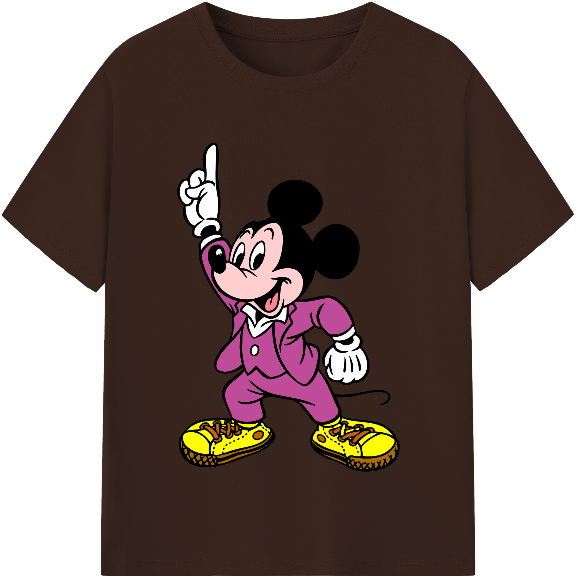 （画像用） ミッキーマウス Mickey Mouse 綿100％半袖Tシャツ（フロントプリント）