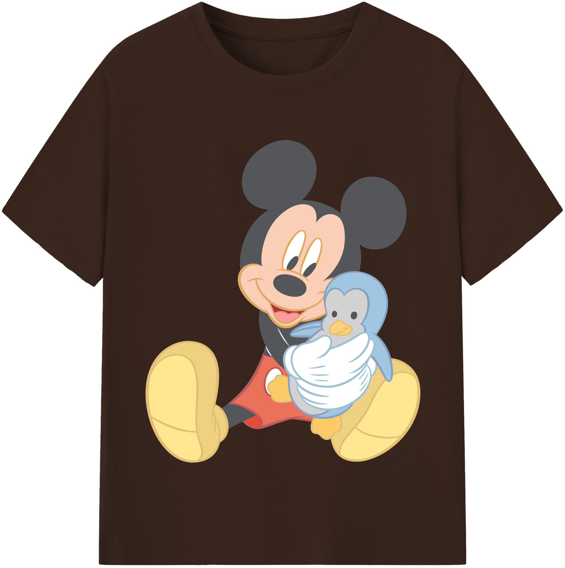 （画像用） ミッキーマウス Mickey Mouse 綿100％半袖Tシャツ（フロントプリント）