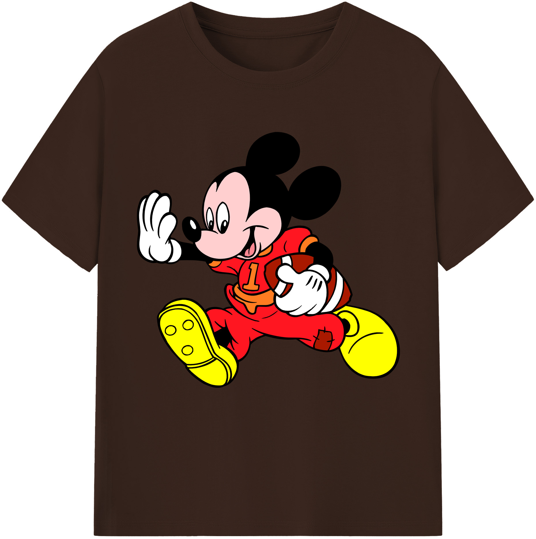 （画像用） ミッキーマウス Mickey Mouse 綿100％半袖Tシャツ（フロントプリント）