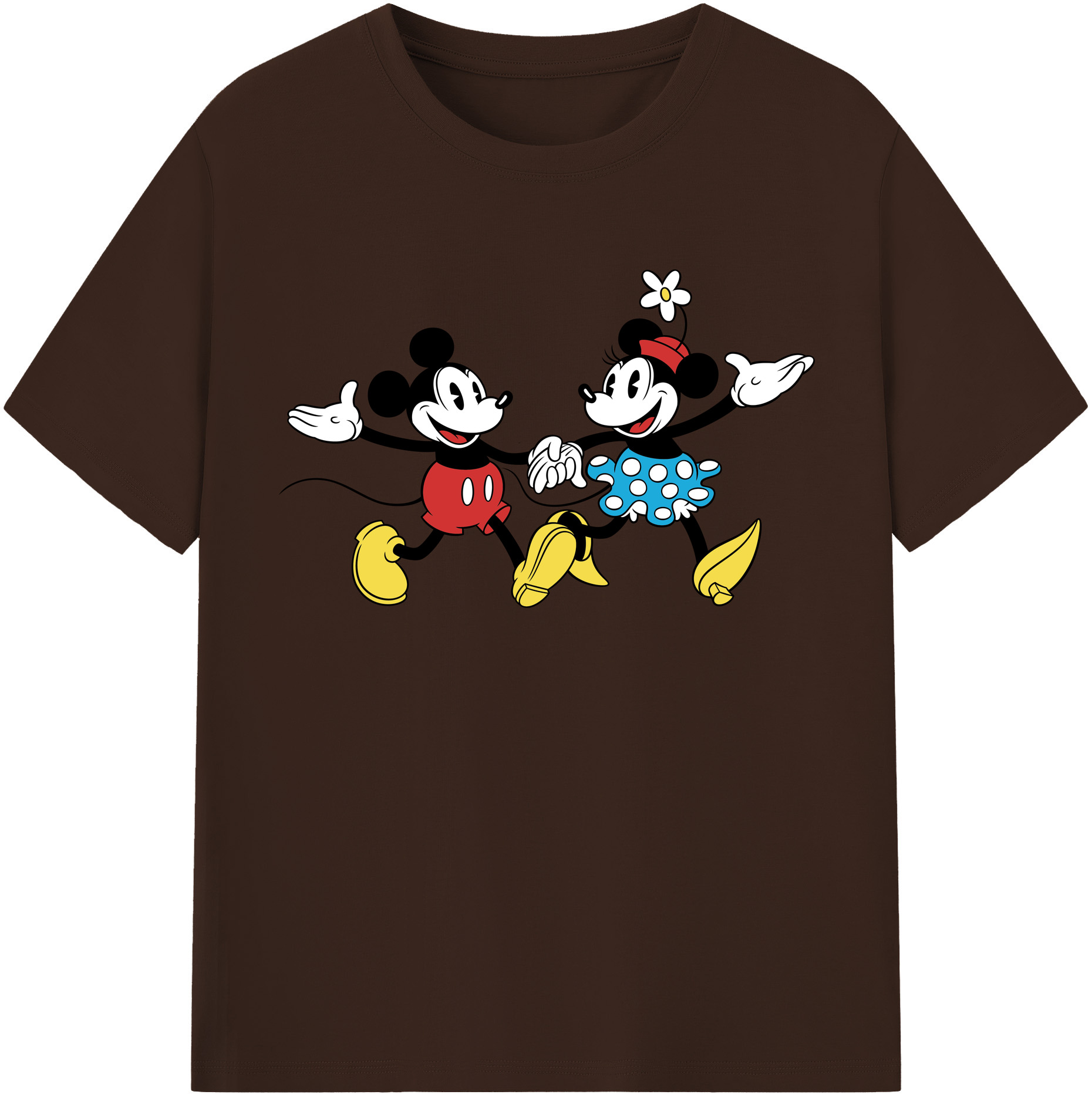 （画像用） ミッキーマウス Mickey Mouse 綿100％半袖Tシャツ（フロントプリント）