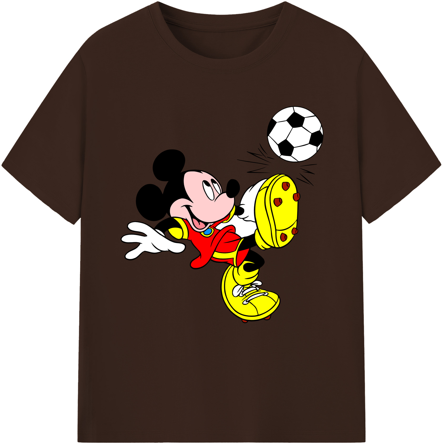 （画像用） ミッキーマウス Mickey Mouse 綿100％半袖Tシャツ（フロントプリント）