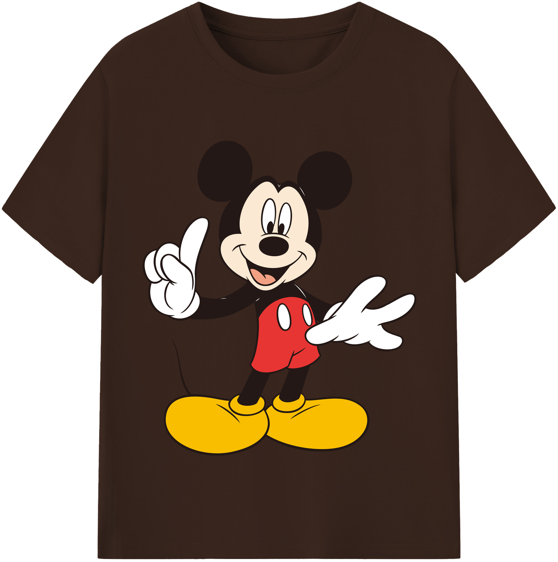 （画像用） ミッキーマウス Mickey Mouse 綿100％半袖Tシャツ（フロントプリント）