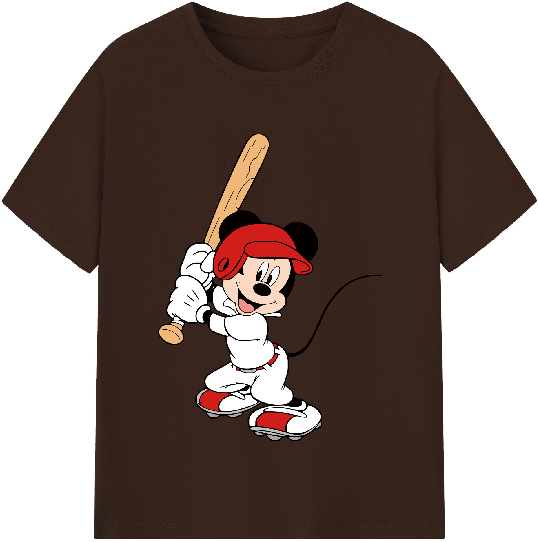 （画像用） ミッキーマウス Mickey Mouse 綿100％半袖Tシャツ（フロントプリント）