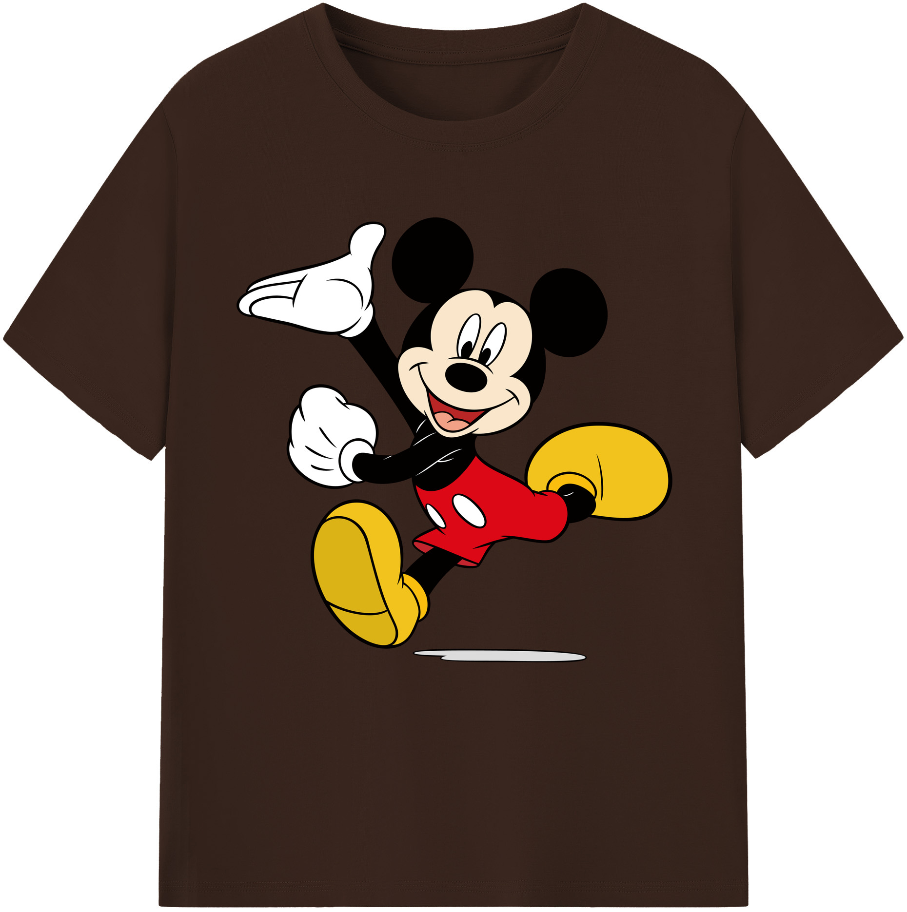 （画像用） ミッキーマウス Mickey Mouse 綿100％半袖Tシャツ（フロントプリント）