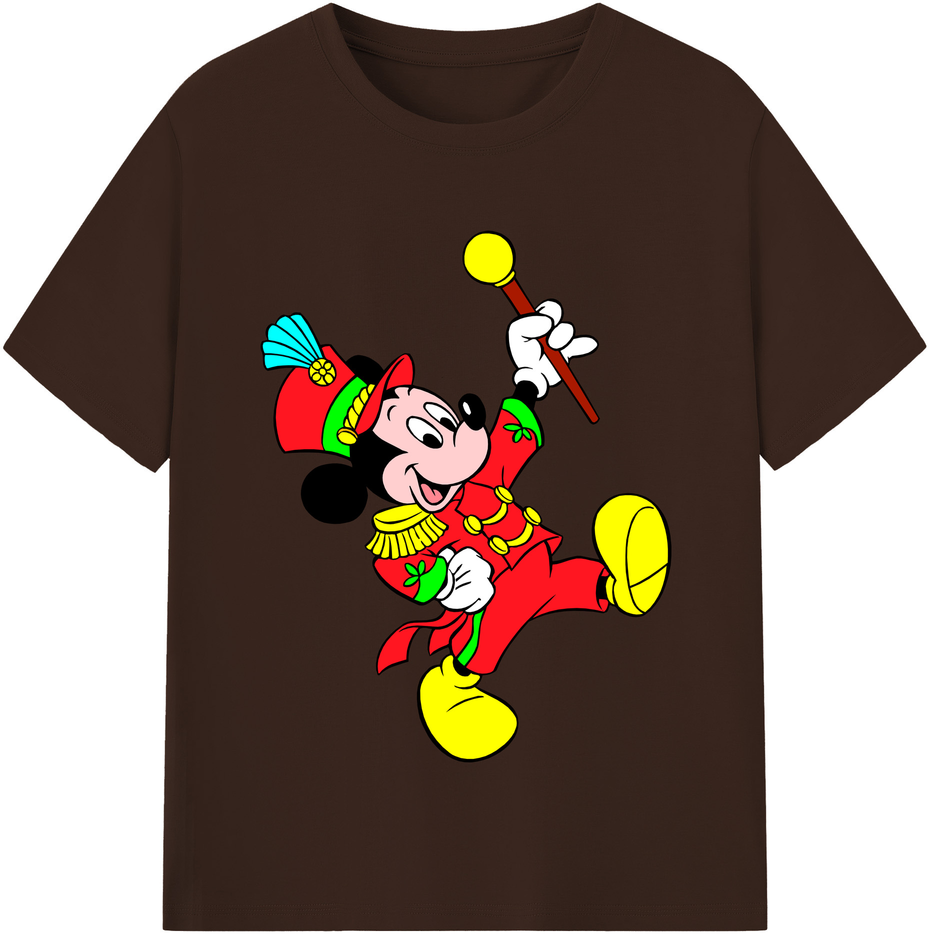 （画像用） ミッキーマウス Mickey Mouse 綿100％半袖Tシャツ（フロントプリント）