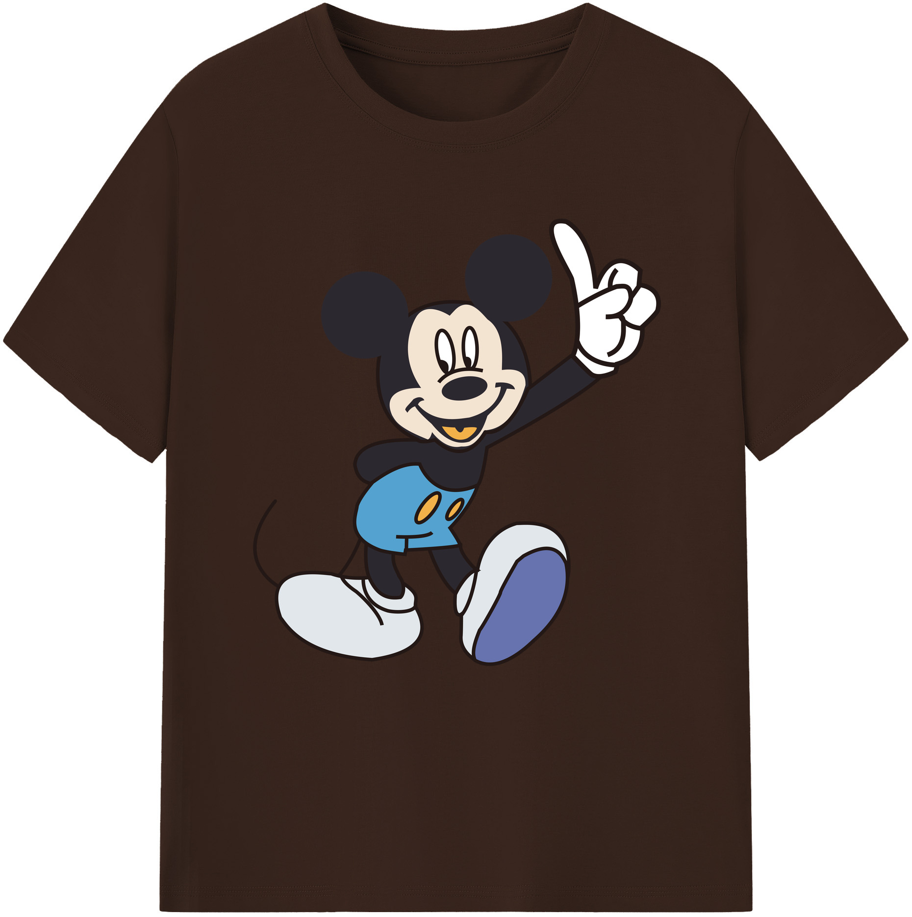 （画像用） ミッキーマウス Mickey Mouse 綿100％半袖Tシャツ（フロントプリント）