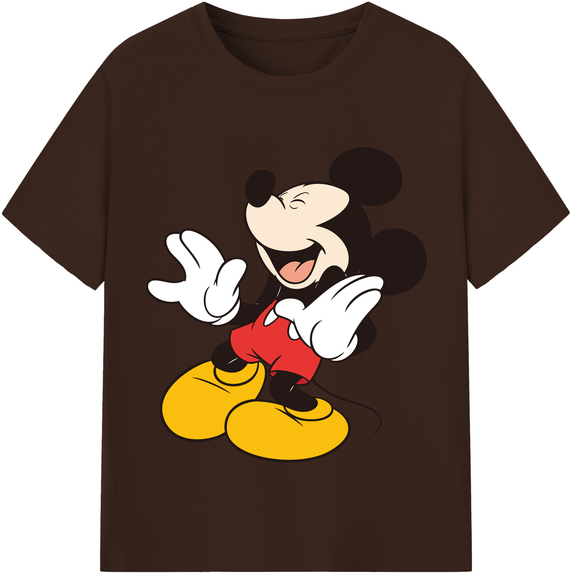 （画像用） ミッキーマウス Mickey Mouse 綿100％半袖Tシャツ（フロントプリント）