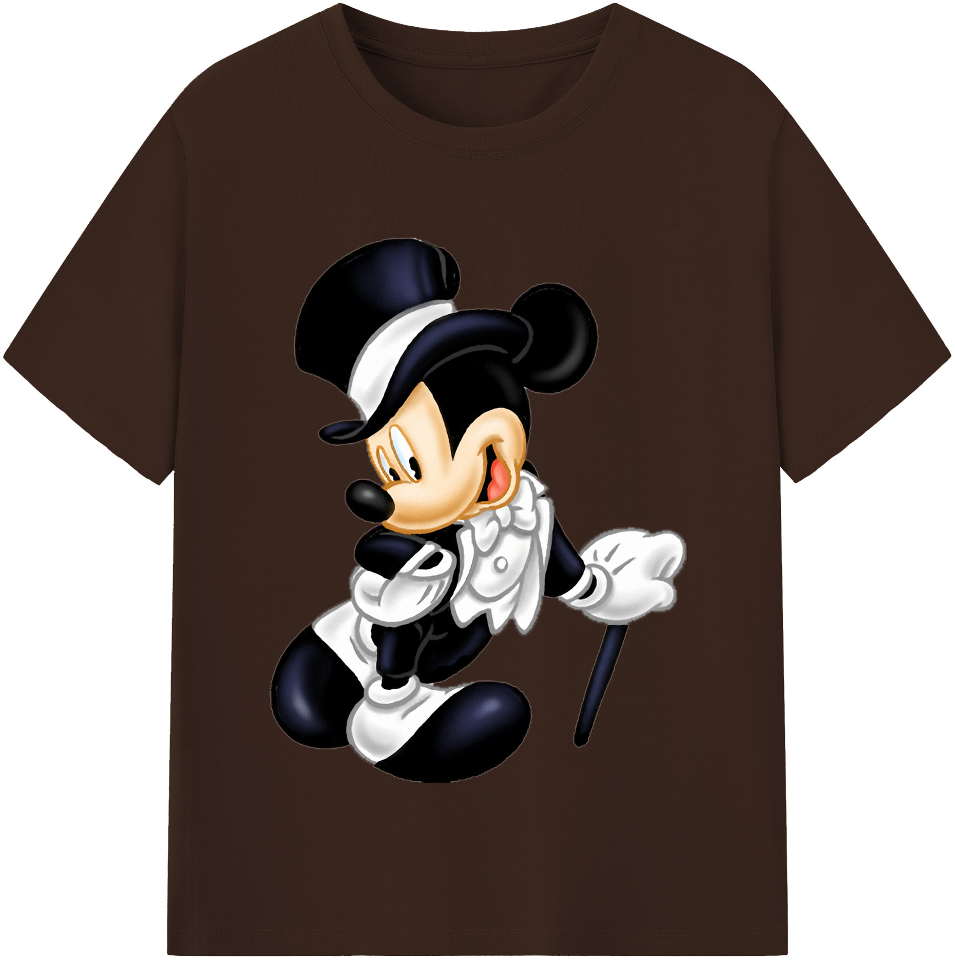 （画像用） ミッキーマウス Mickey Mouse 綿100％半袖Tシャツ（フロントプリント）