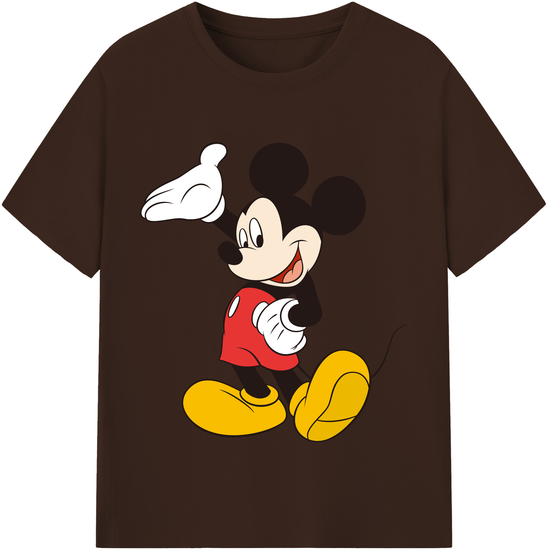 （画像用） ミッキーマウス Mickey Mouse 綿100％半袖Tシャツ（フロントプリント）
