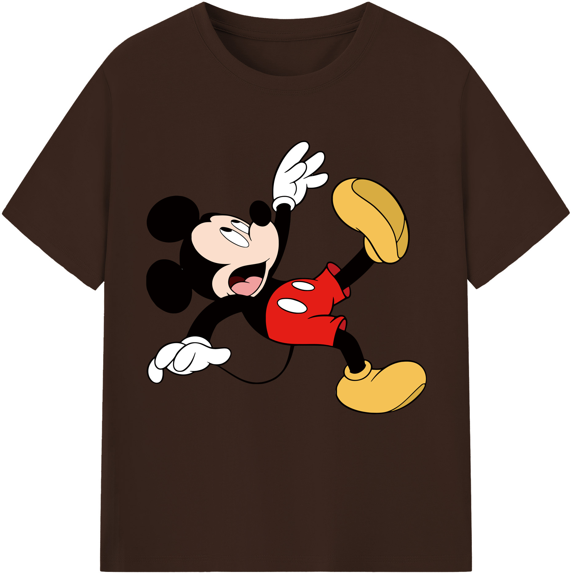 （画像用） ミッキーマウス Mickey Mouse 綿100％半袖Tシャツ（フロントプリント）