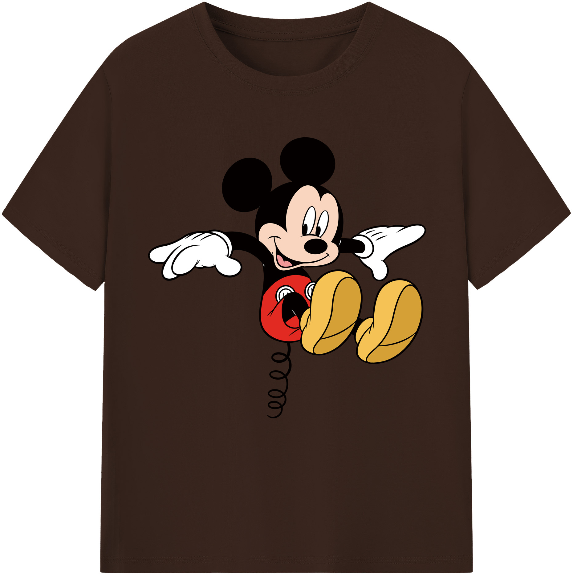 （画像用） ミッキーマウス Mickey Mouse 綿100％半袖Tシャツ（フロントプリント）