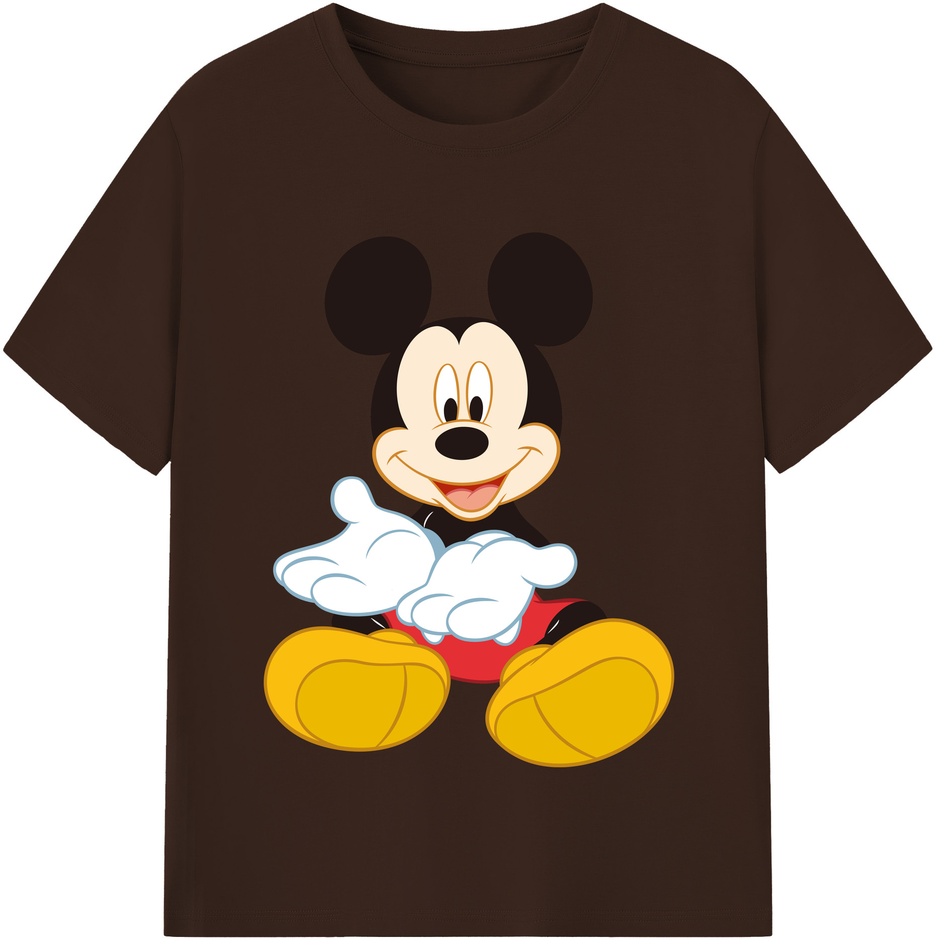 （画像用） ミッキーマウス Mickey Mouse 綿100％半袖Tシャツ（フロントプリント）