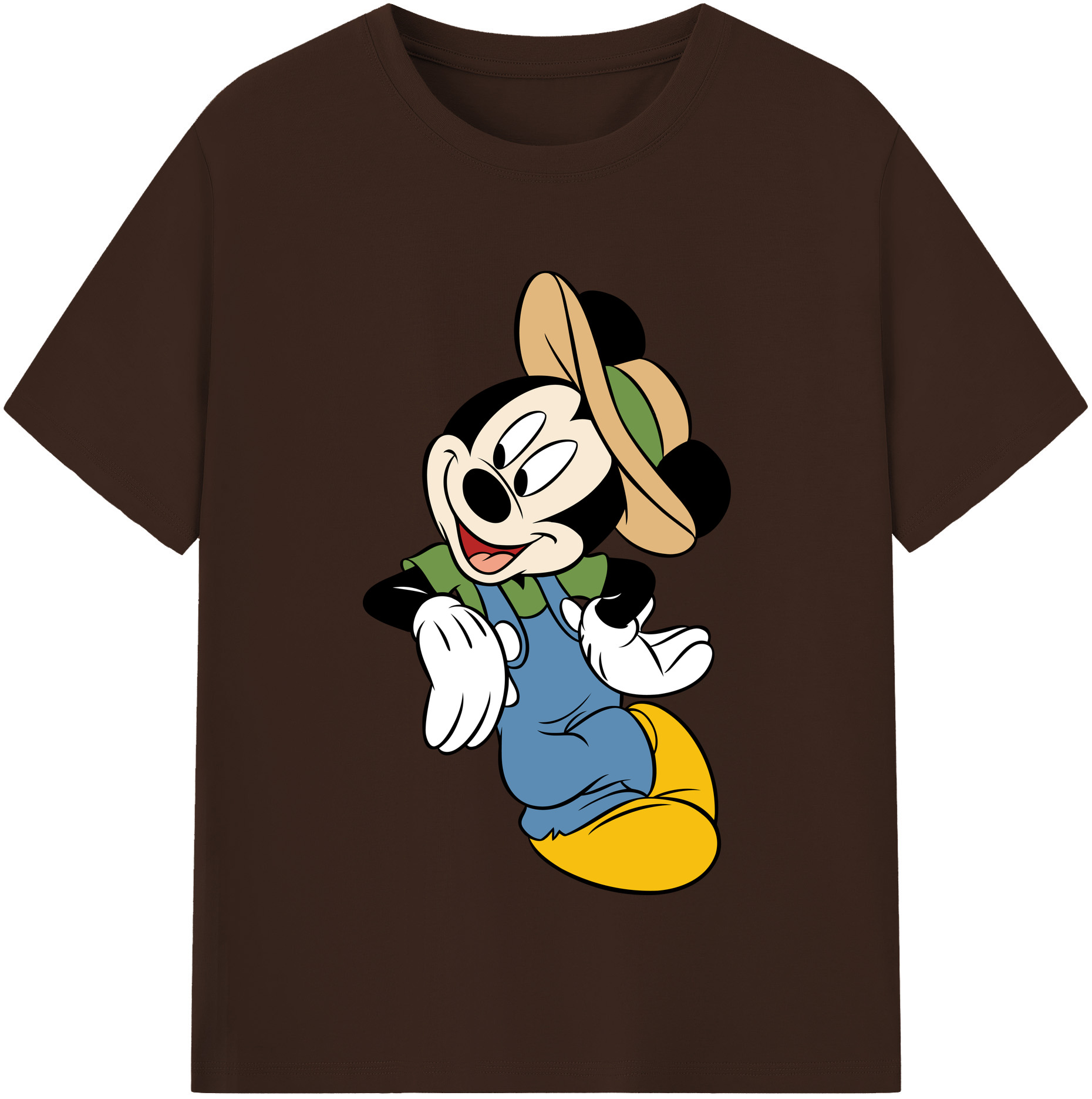 （画像用） ミッキーマウス Mickey Mouse 綿100％半袖Tシャツ（フロントプリント）