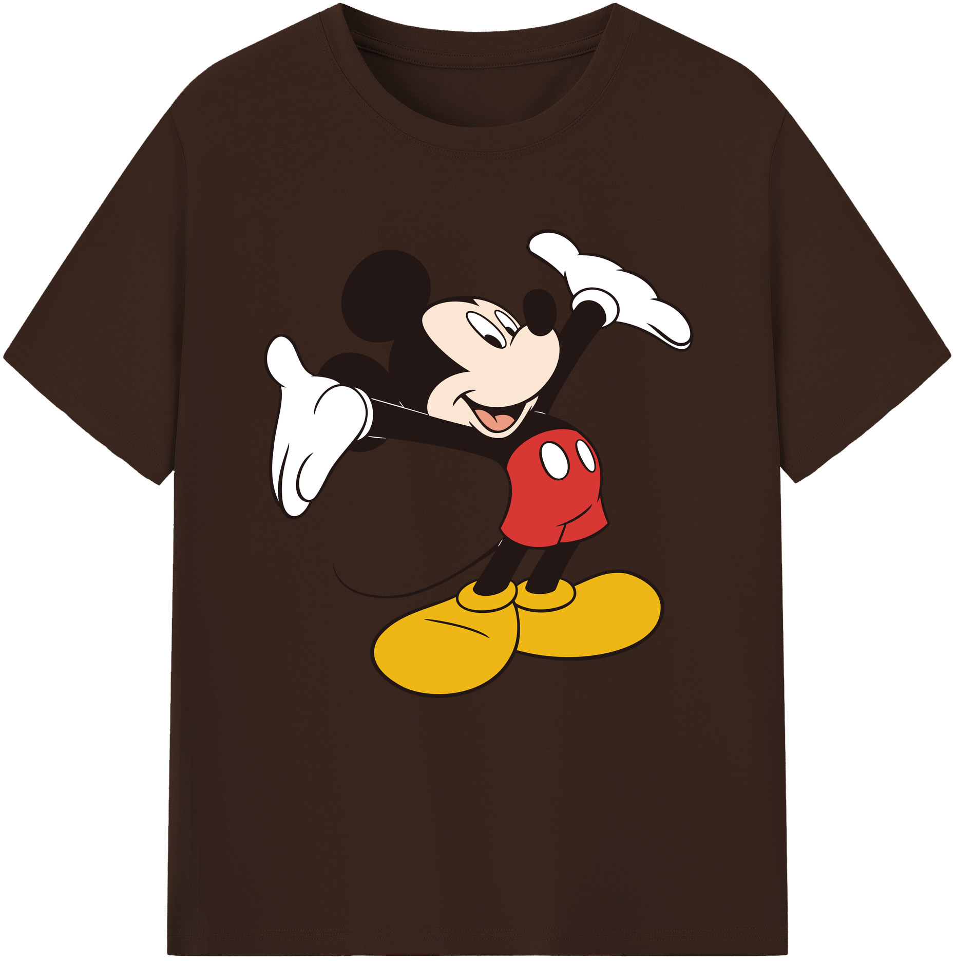 （画像用） ミッキーマウス Mickey Mouse 綿100％半袖Tシャツ（フロントプリント）