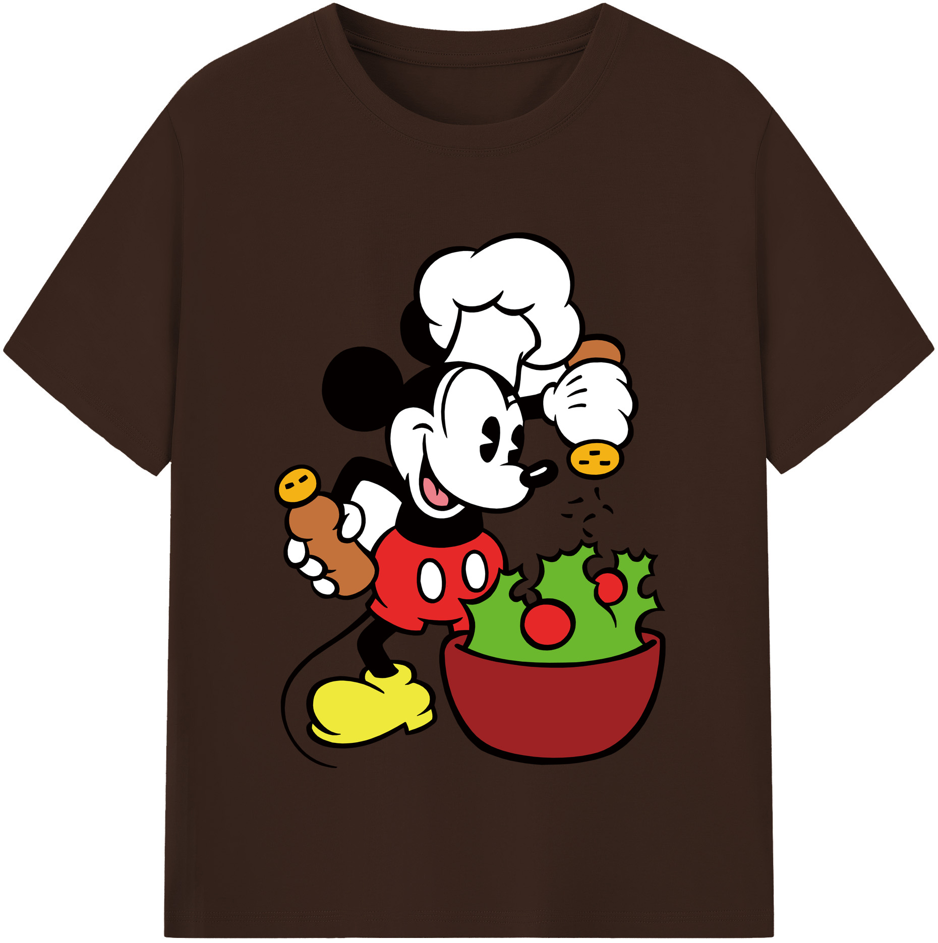 （画像用） ミッキーマウス Mickey Mouse 綿100％半袖Tシャツ（フロントプリント）