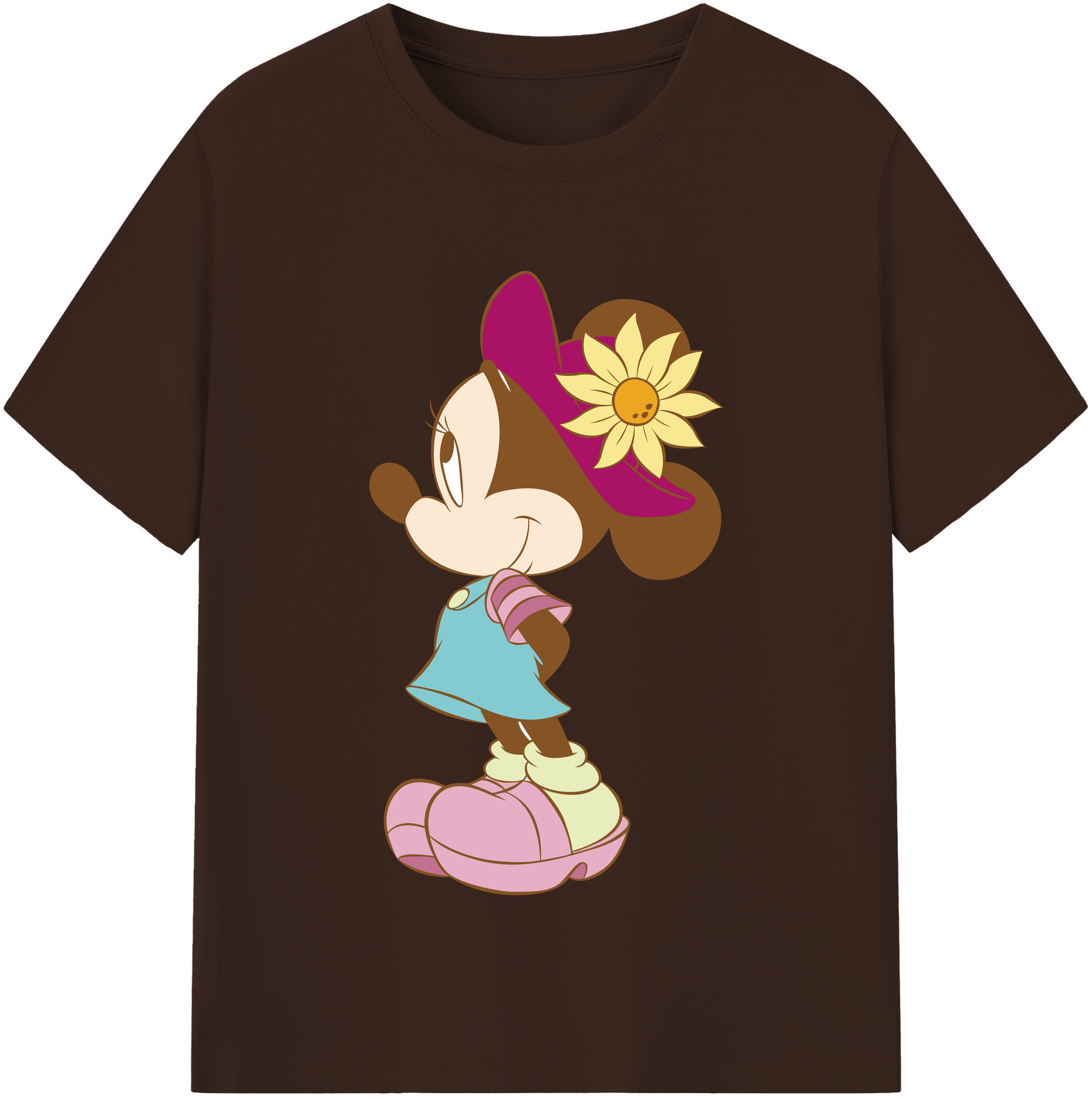 （画像用） ミッキーマウス Mickey Mouse 綿100％半袖Tシャツ（フロントプリント）