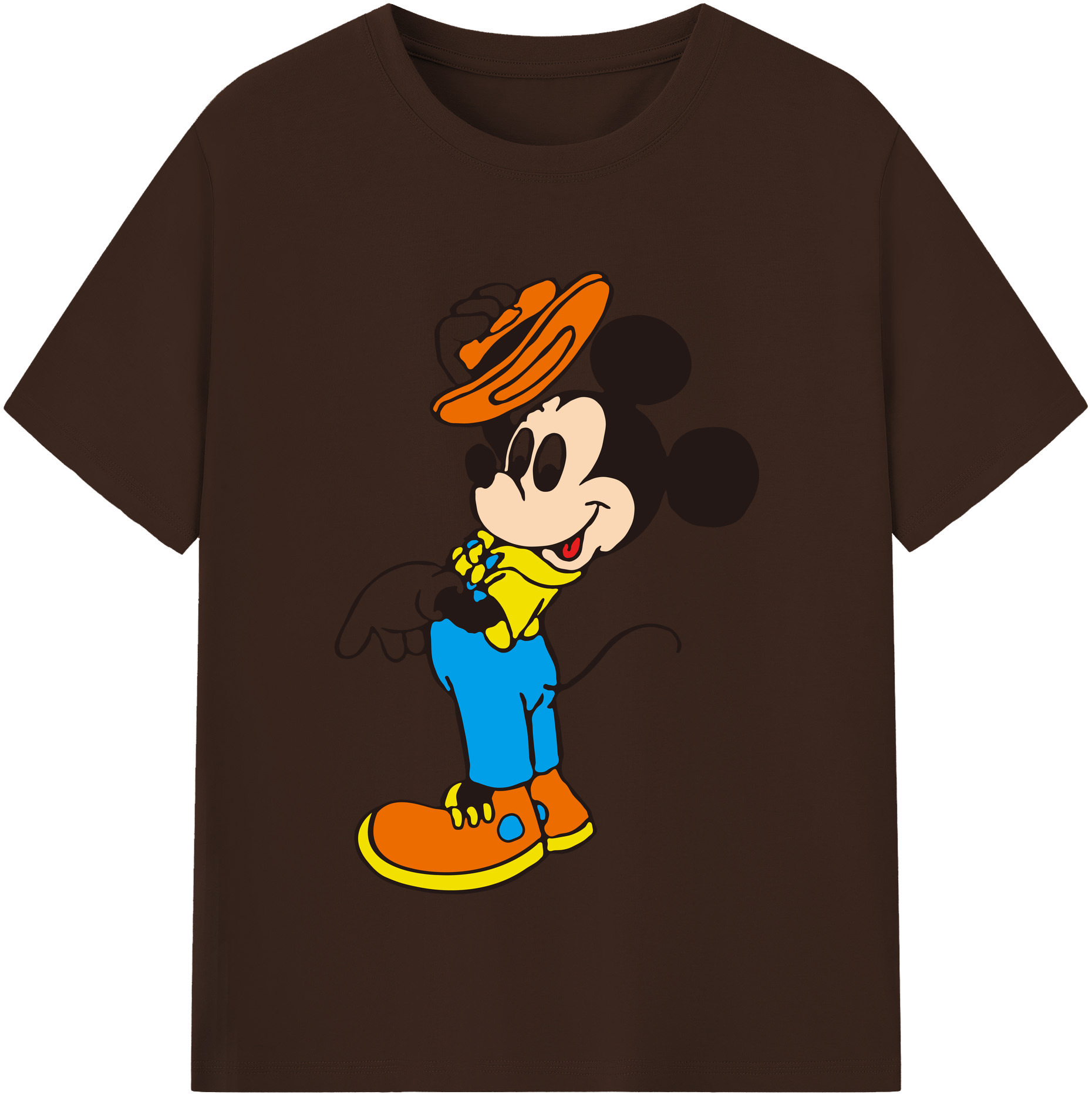 （画像用） ミッキーマウス Mickey Mouse 綿100％半袖Tシャツ（フロントプリント）