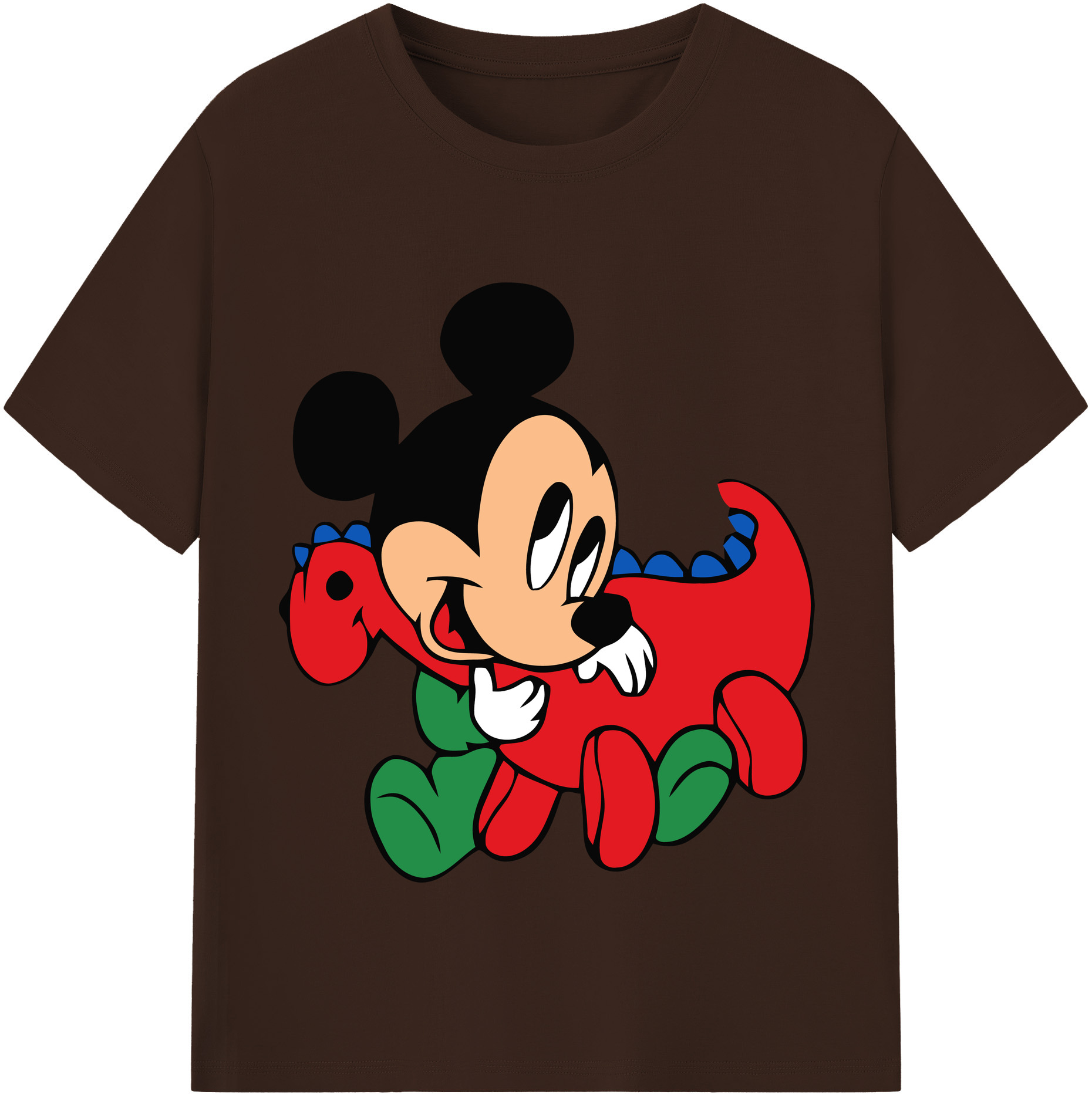 （画像用） ミッキーマウス Mickey Mouse 綿100％半袖Tシャツ（フロントプリント）