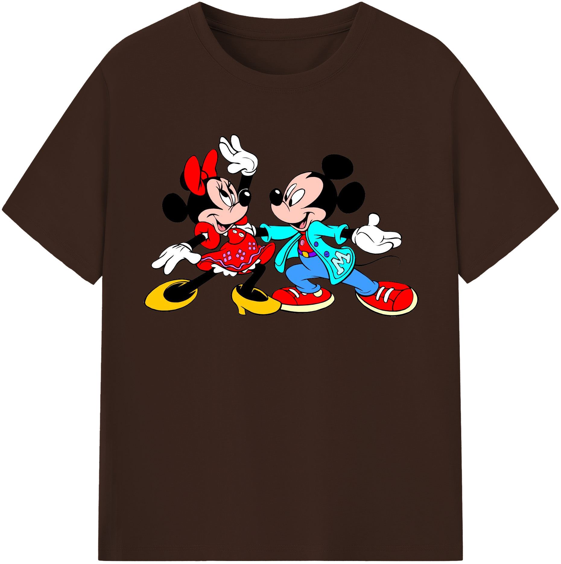 （画像用） ミッキーマウス Mickey Mouse 綿100％半袖Tシャツ（フロントプリント）