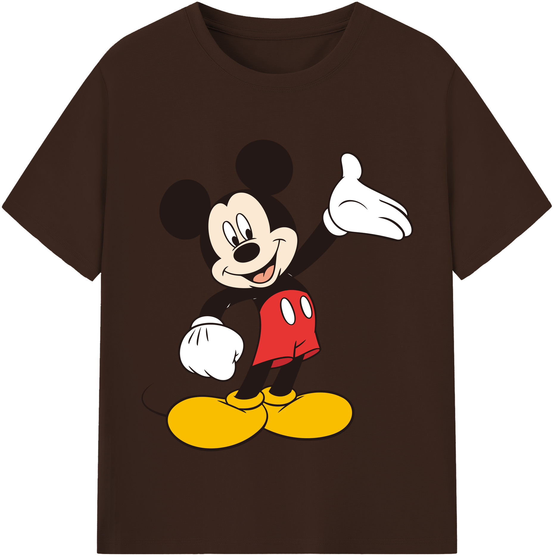 （画像用） ミッキーマウス Mickey Mouse 綿100％半袖Tシャツ（フロントプリント）
