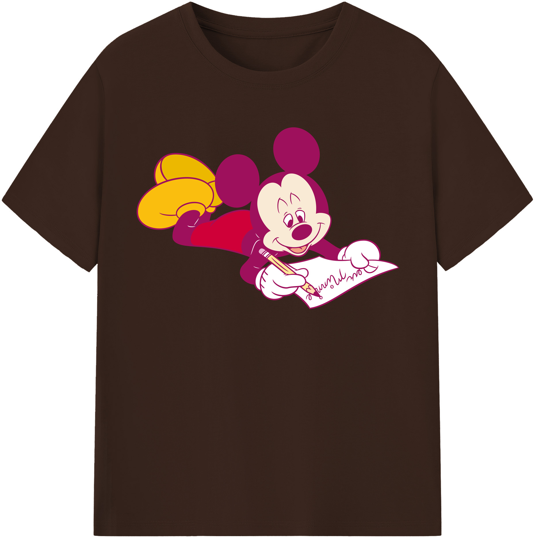 （画像用） ミッキーマウス Mickey Mouse 綿100％半袖Tシャツ（フロントプリント）