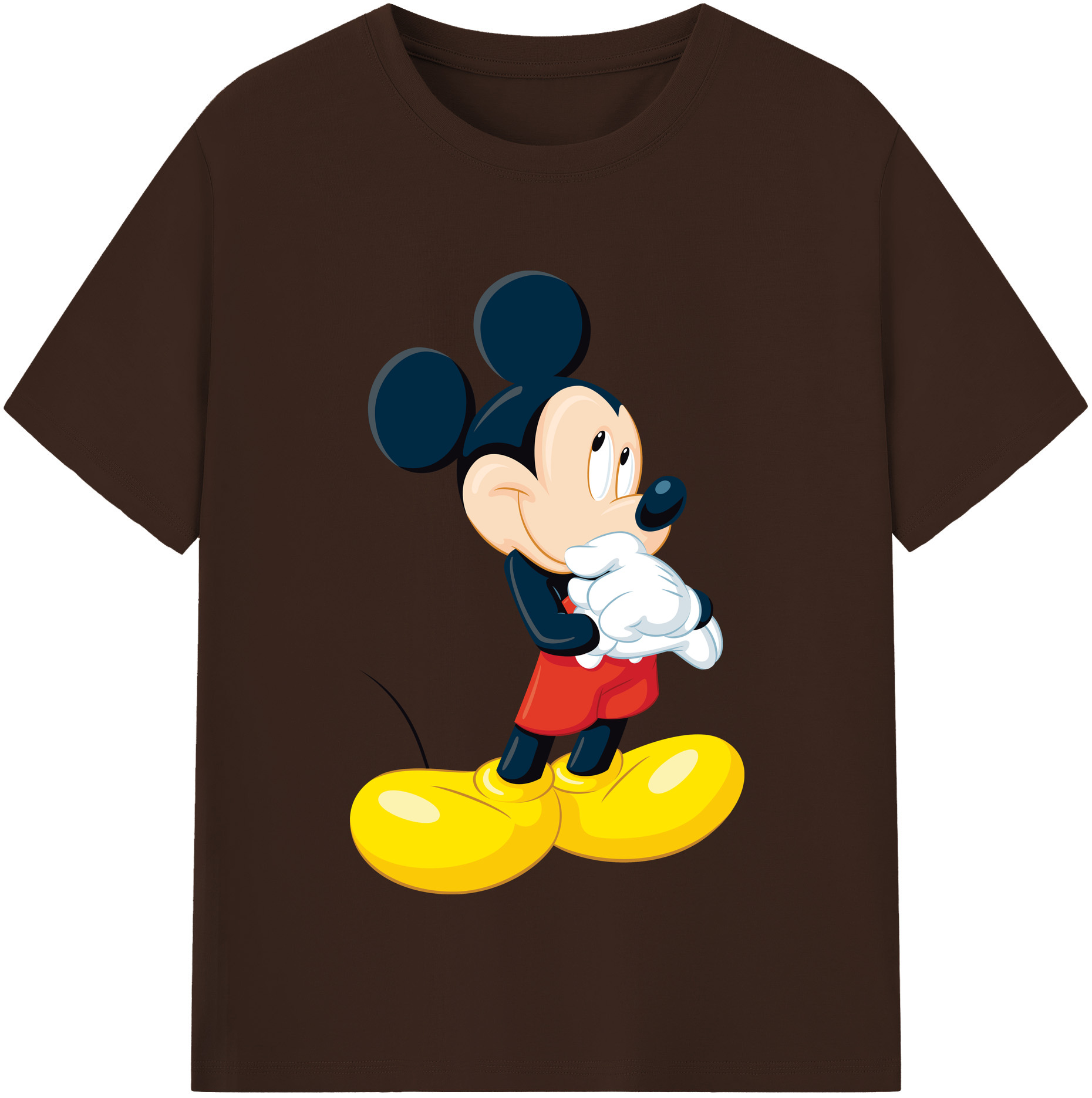 （画像用） ミッキーマウス Mickey Mouse 綿100％半袖Tシャツ（フロントプリント）