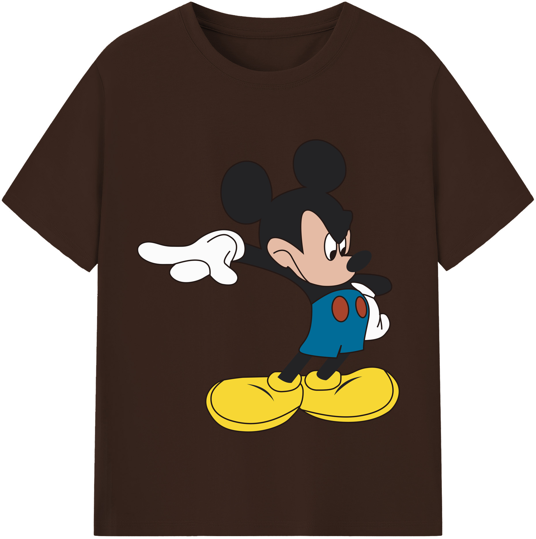（画像用） ミッキーマウス Mickey Mouse 綿100％半袖Tシャツ（フロントプリント）