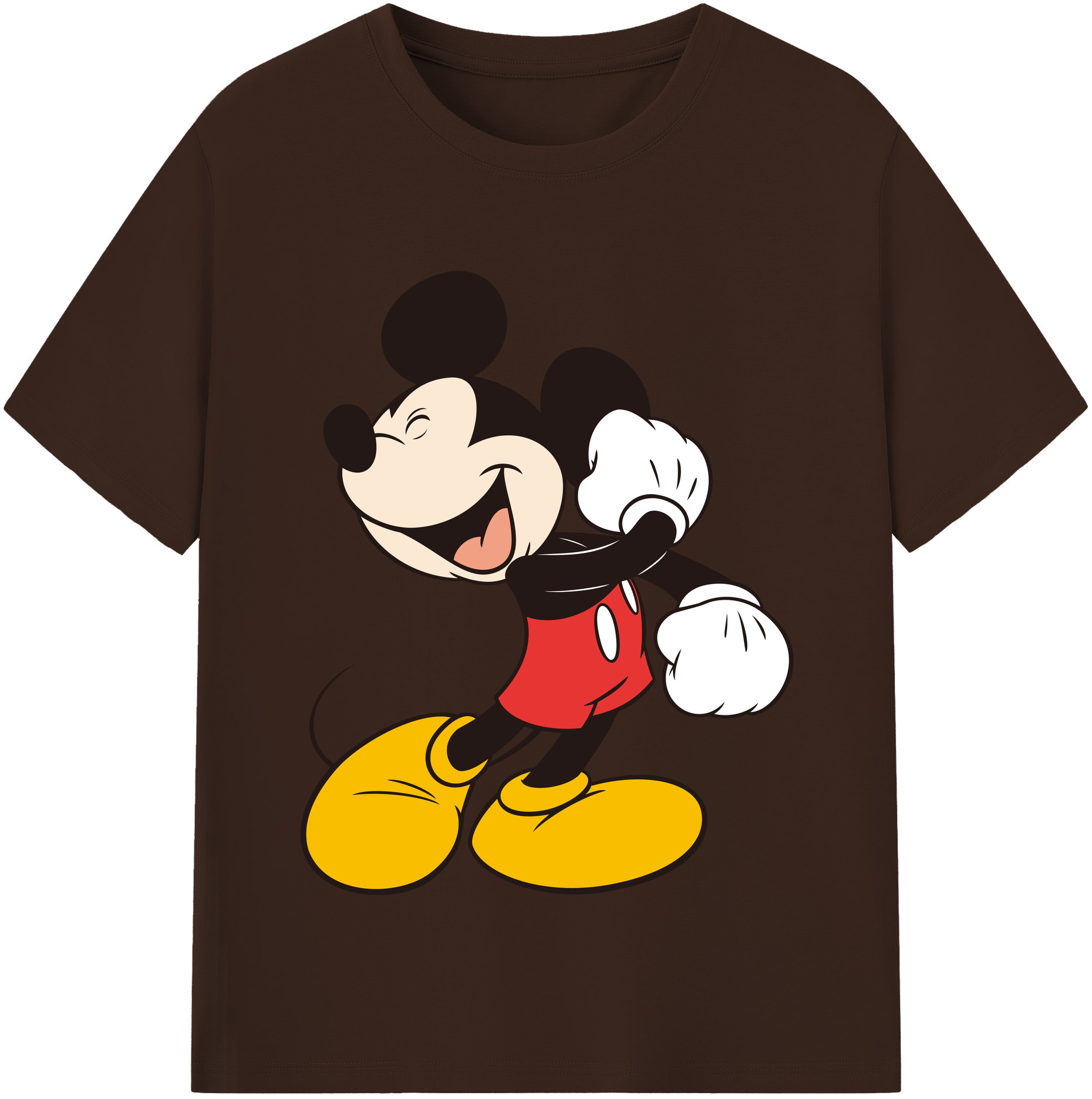 （画像用） ミッキーマウス Mickey Mouse 綿100％半袖Tシャツ（フロントプリント）