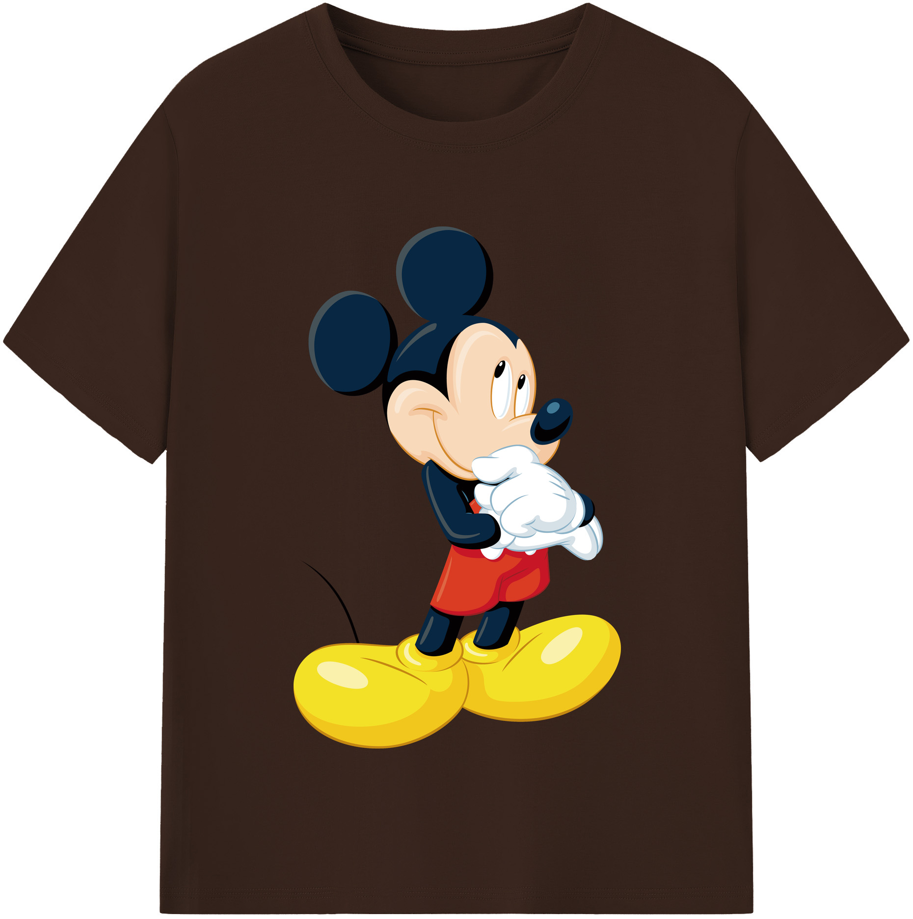 （画像用） ミッキーマウス Mickey Mouse 綿100％半袖Tシャツ（フロントプリント）