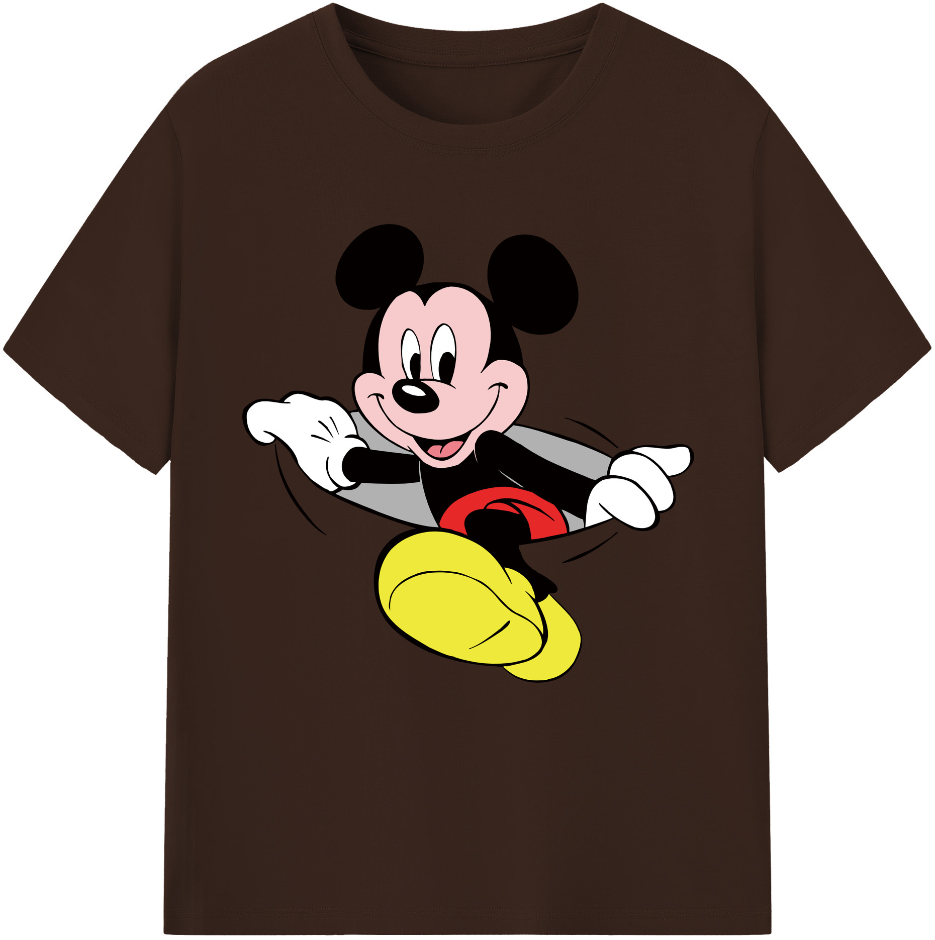 （画像用） ミッキーマウス Mickey Mouse 綿100％半袖Tシャツ（フロントプリント）
