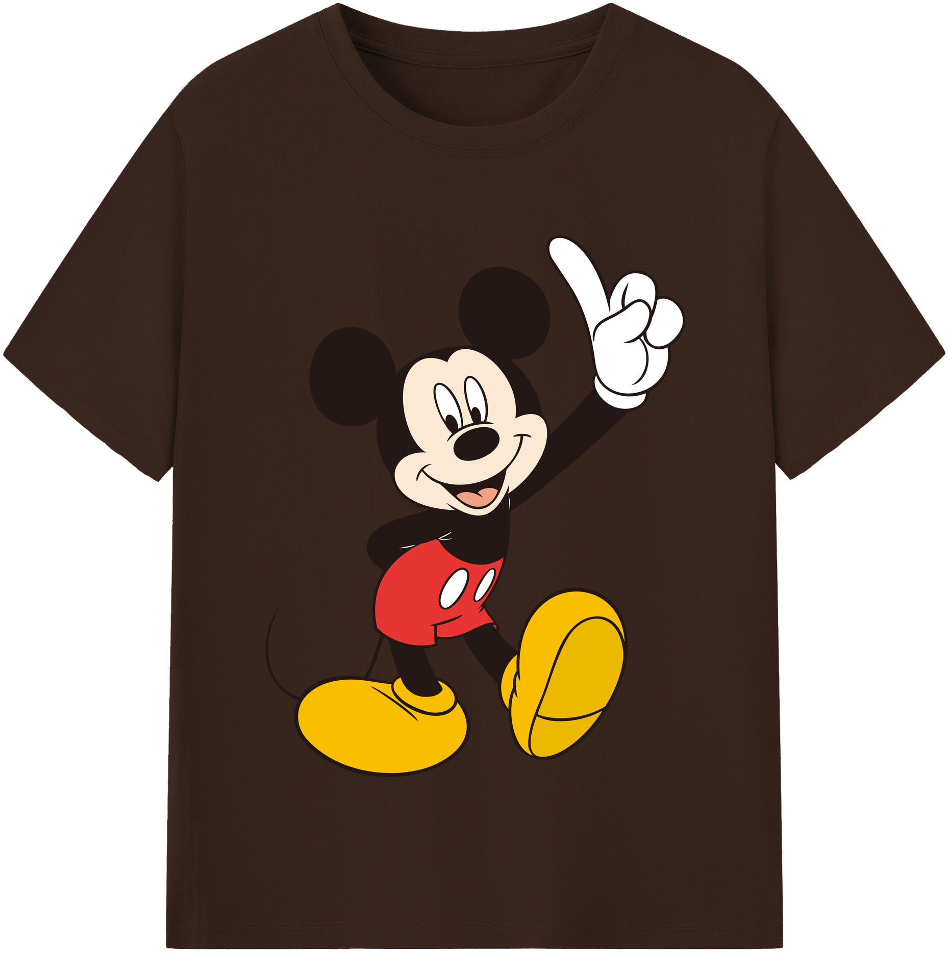 （画像用） ミッキーマウス Mickey Mouse 綿100％半袖Tシャツ（フロントプリント）