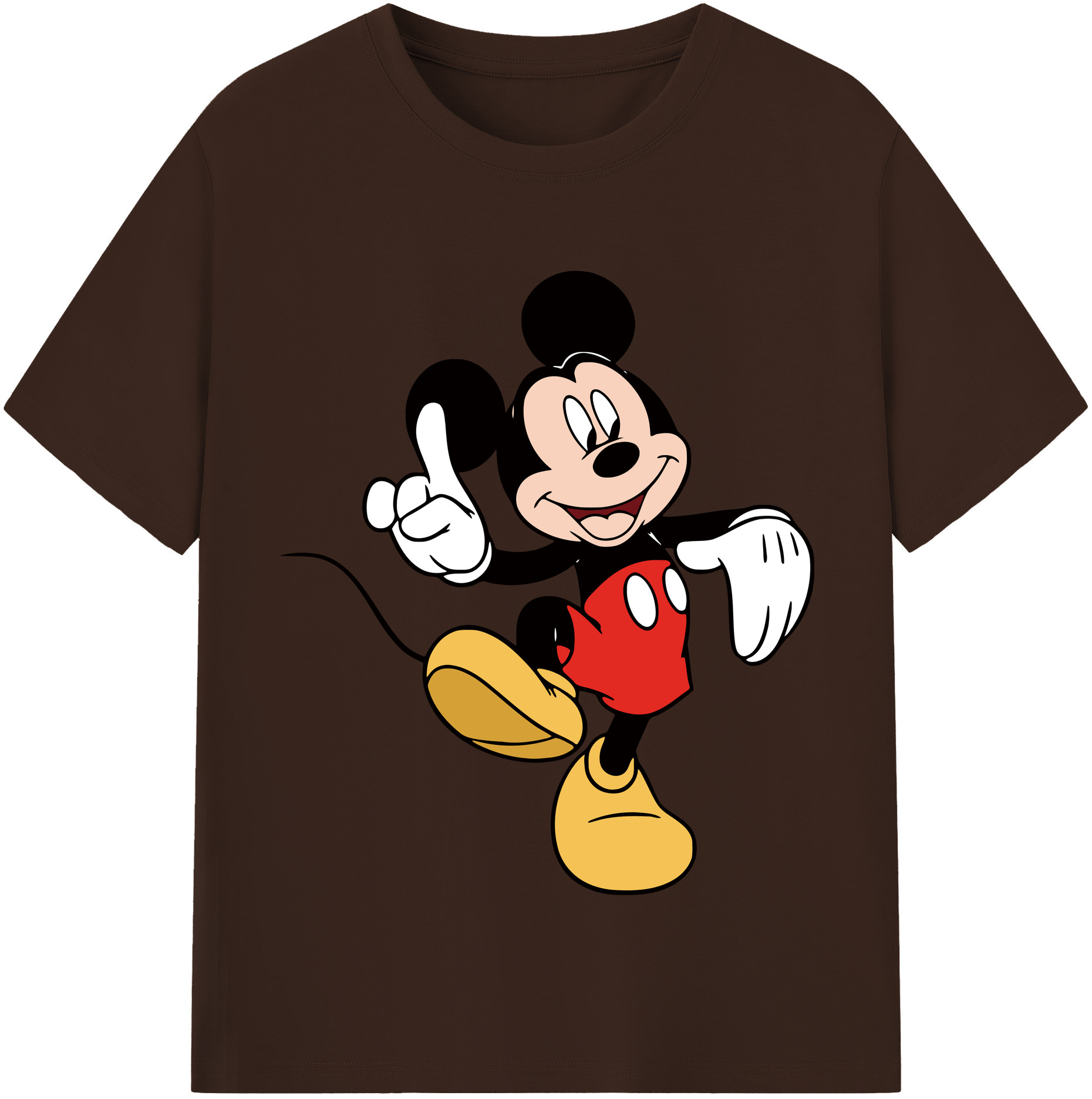 （画像用） ミッキーマウス Mickey Mouse 綿100％半袖Tシャツ（フロントプリント）