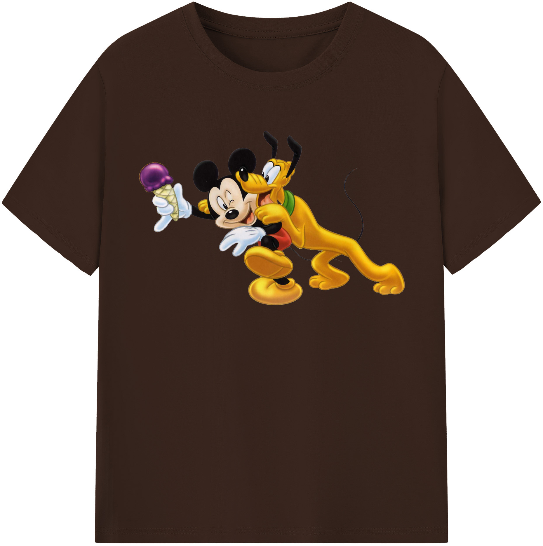 （画像用） ミッキーマウス Mickey Mouse 綿100％半袖Tシャツ（フロントプリント）
