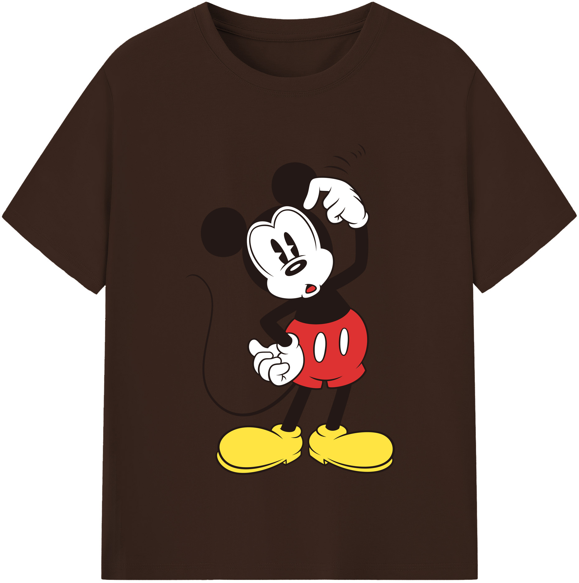 （画像用） ミッキーマウス Mickey Mouse 綿100％半袖Tシャツ（フロントプリント）
