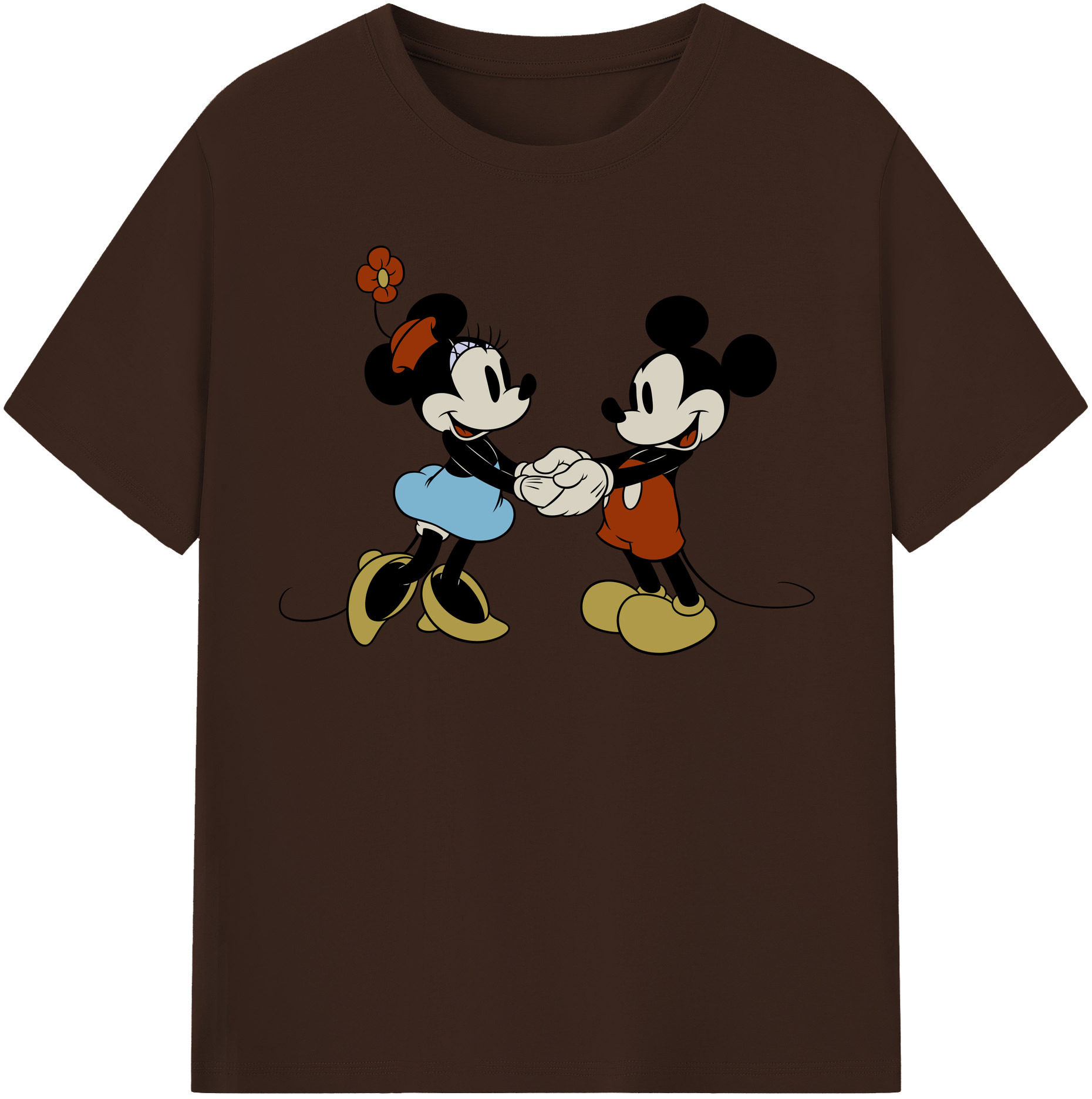 （画像用） ミッキーマウス Mickey Mouse 綿100％半袖Tシャツ（フロントプリント）