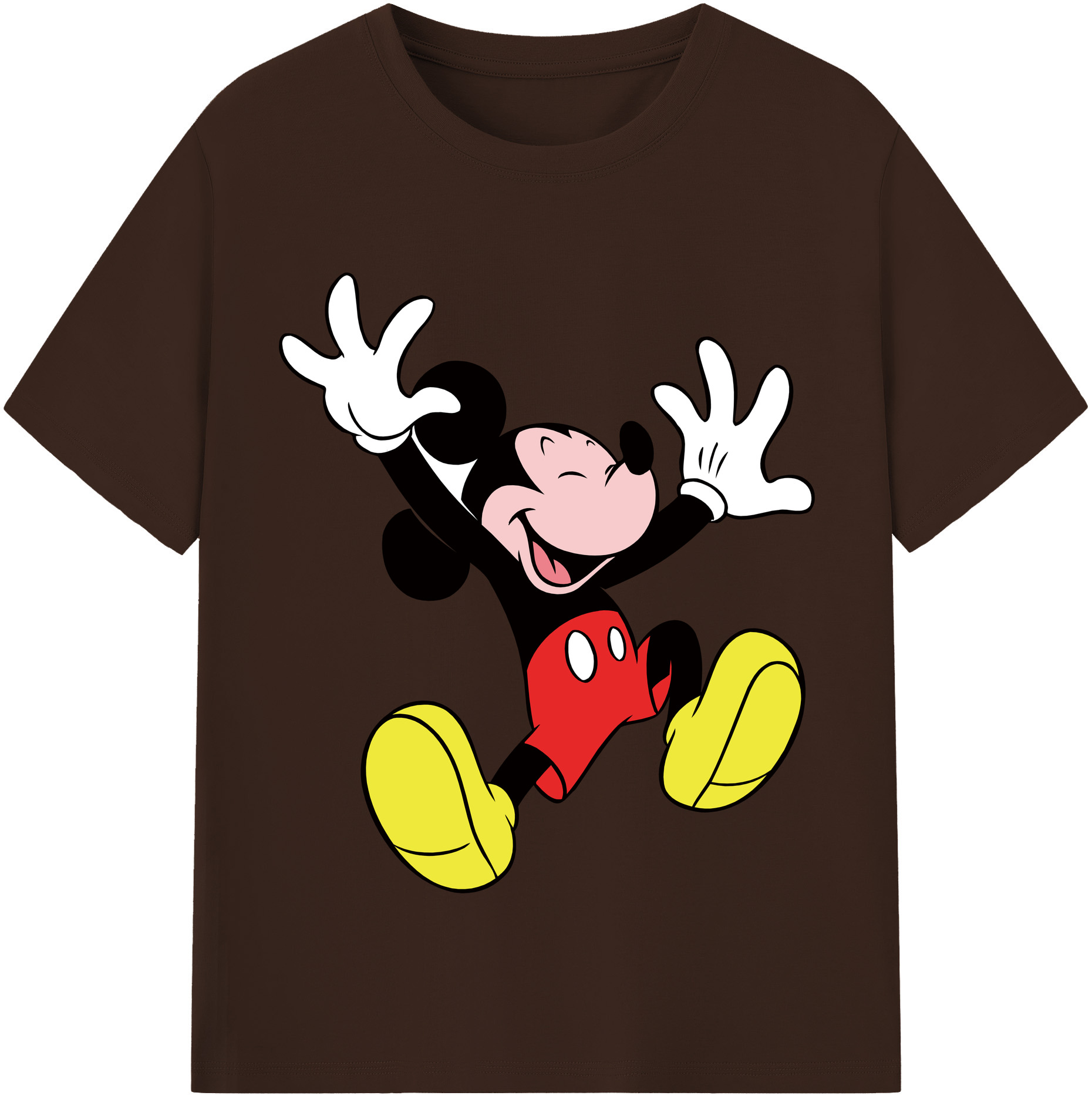 （画像用） ミッキーマウス Mickey Mouse 綿100％半袖Tシャツ（フロントプリント）