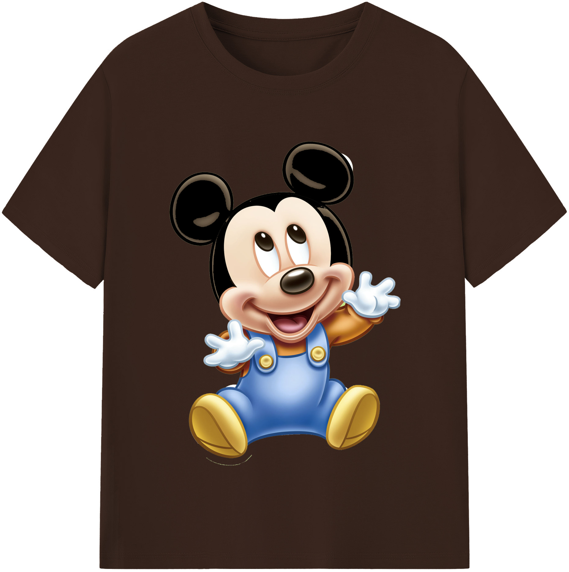 （画像用） ミッキーマウス Mickey Mouse 綿100％半袖Tシャツ（フロントプリント）
